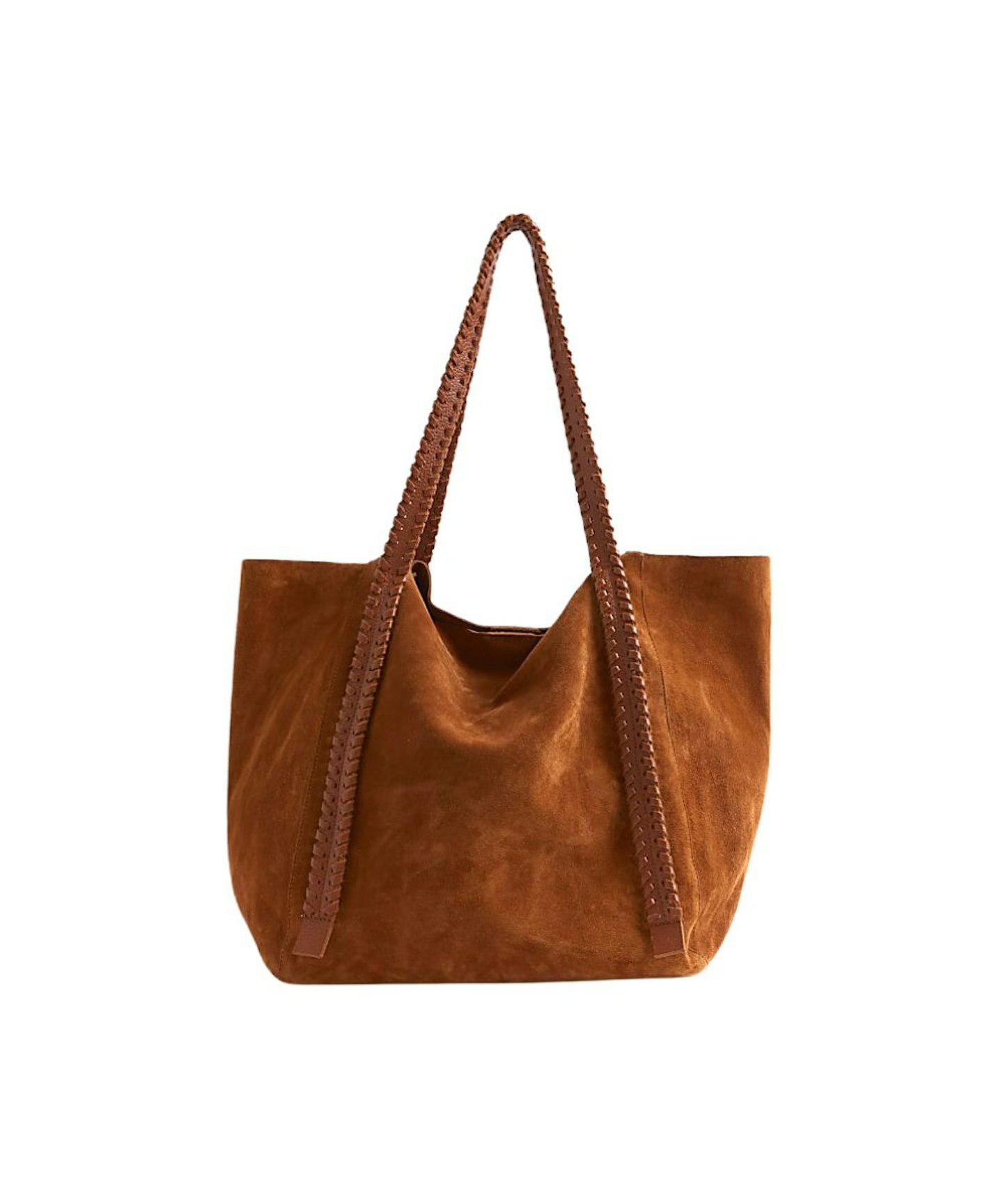 River Island, Whipstitch Suede Shopper Bag 