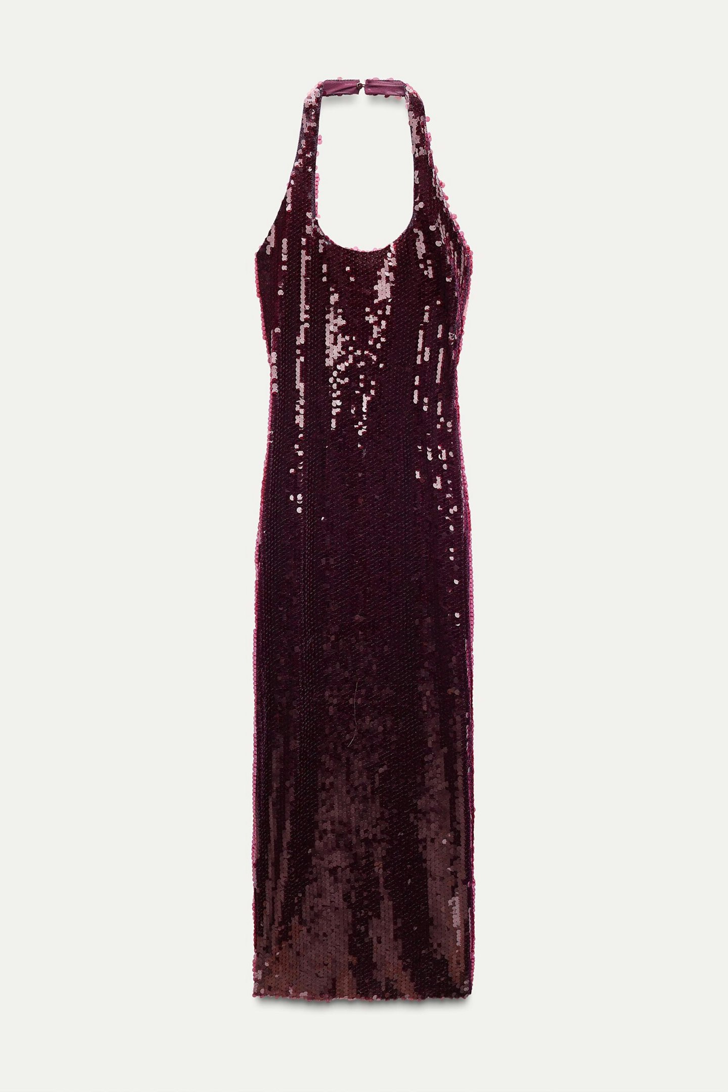 Zara Sequinned Halter-Neck Dress