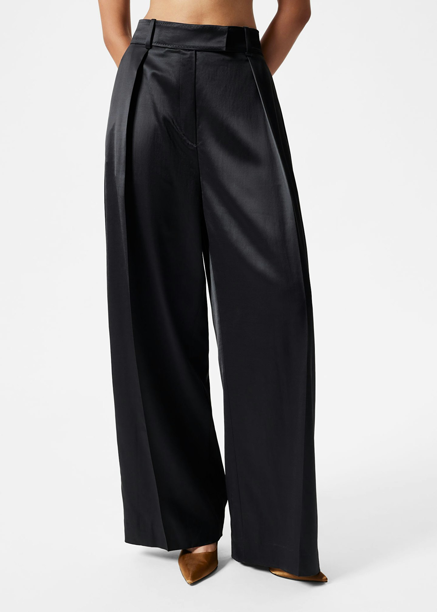 & other stories black silk trousers