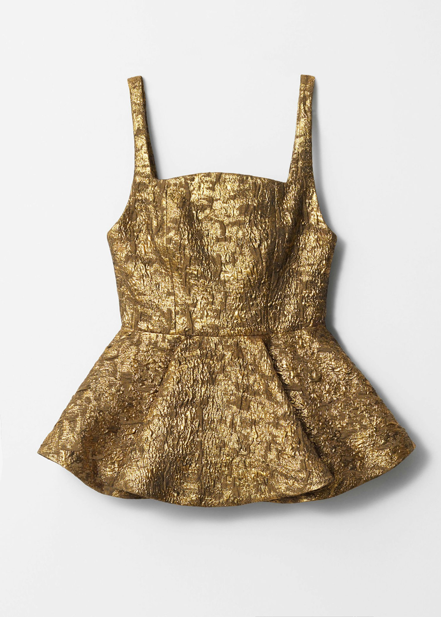 & other stories gold peplum top