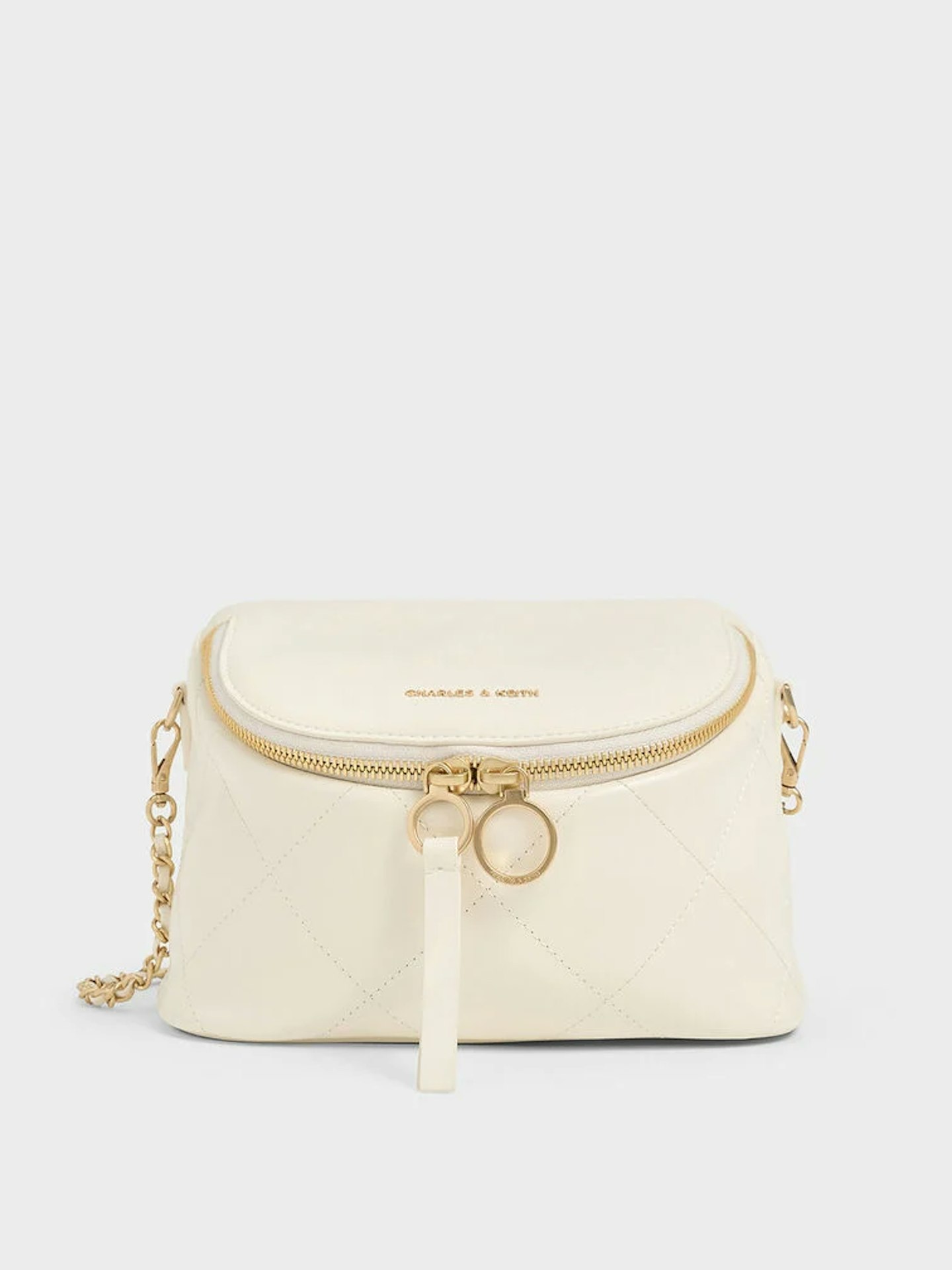 Charles & Keith, Apfra Quilted Crossbody Bag 