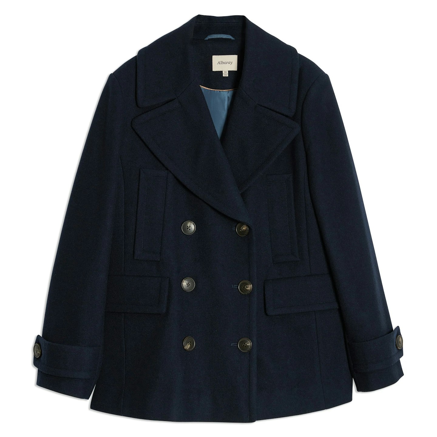 albaray navy pea coat sale