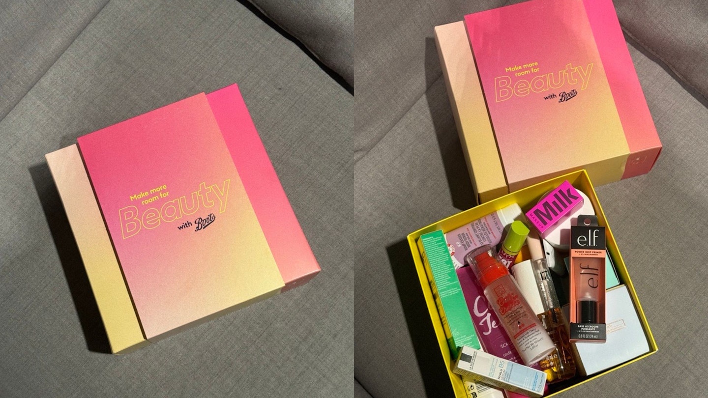 Boots Make More Room For Beauty Box with skincare and makeup items