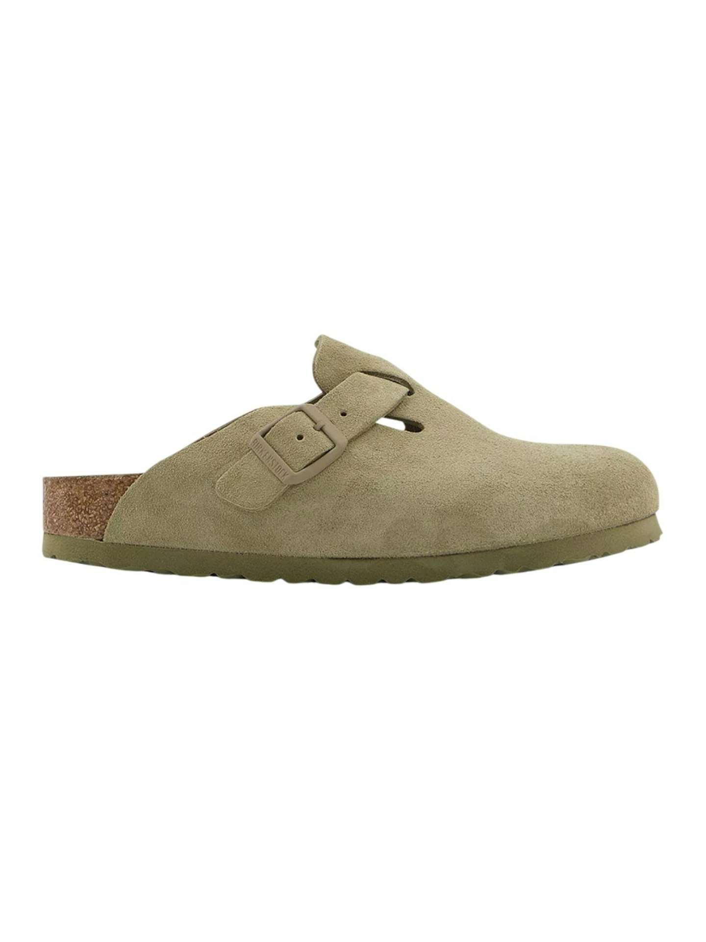 Boston Buckle-Motif Suede Sandals