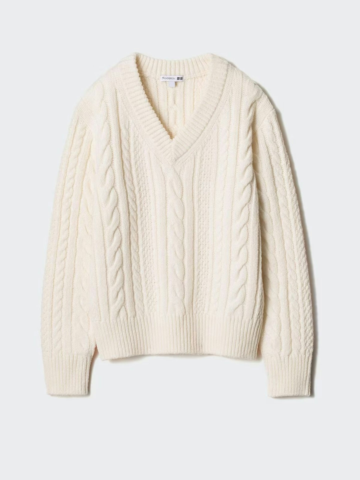 Cable Knit V Neck Jumper