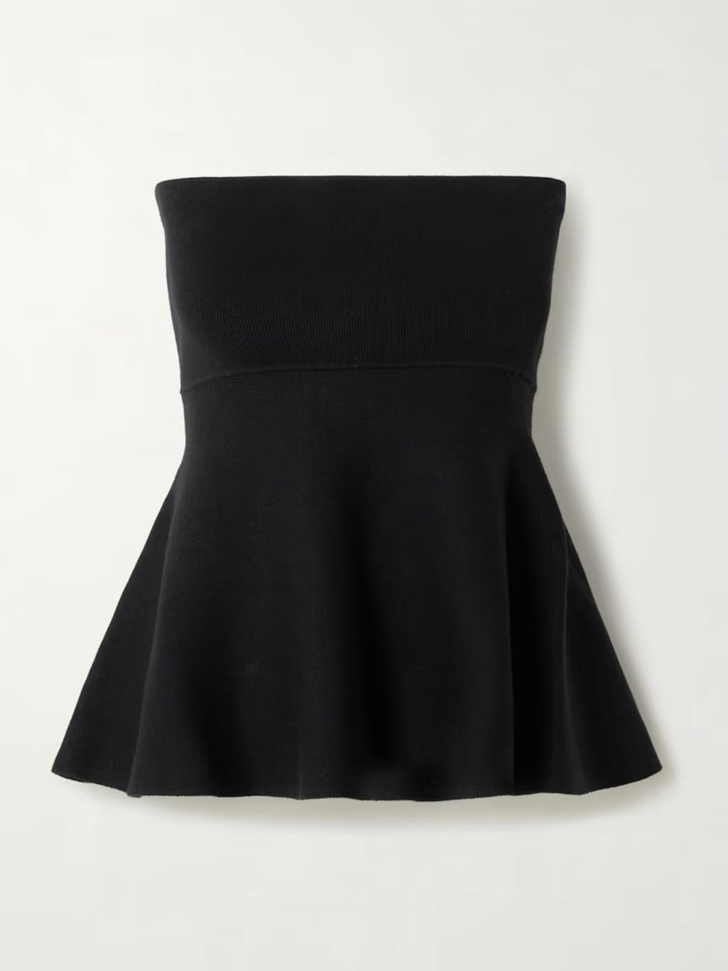 The Frankie Shop, Agathe Knitted Peplum Bustier Top