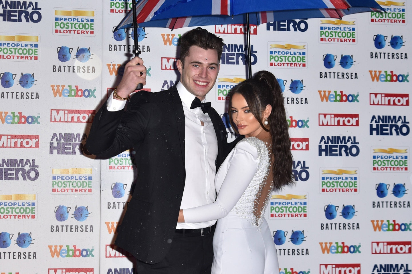 Curtis Pritchard and Maura Higgins at the Animal Hero Awards in 2019