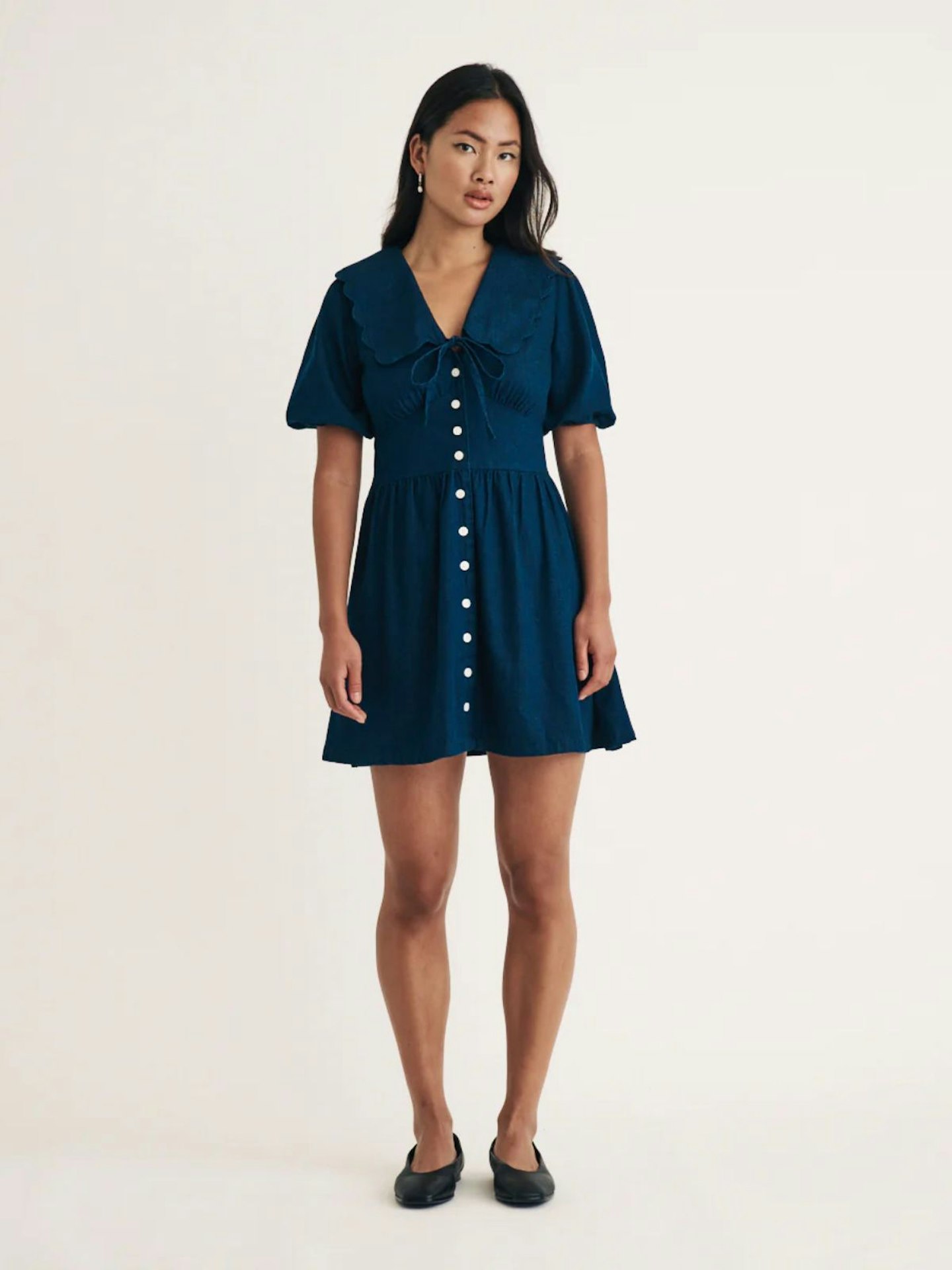 Dark Wash Denim Birdie Mini Dress