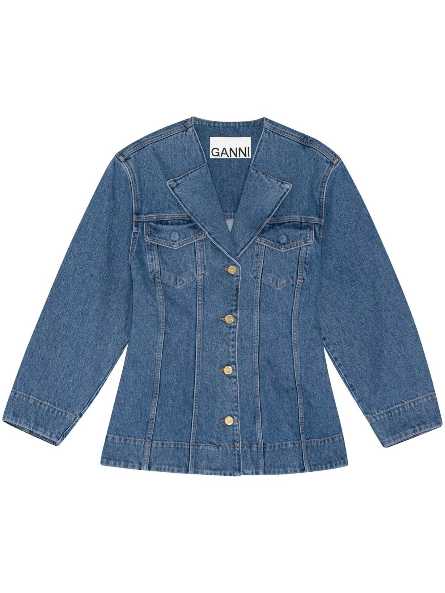 Ganni, Tailored Denim Blazer