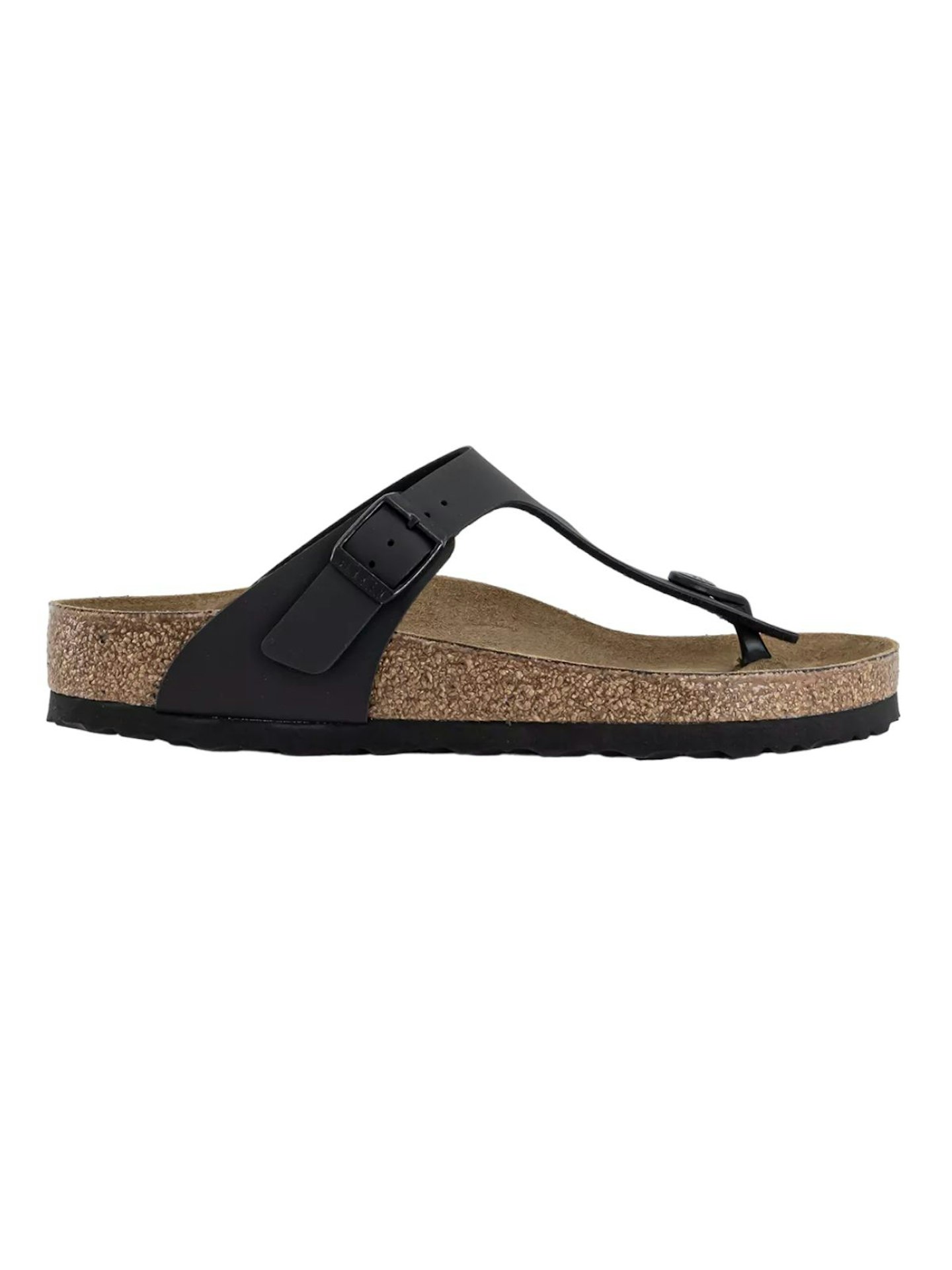 Gizeh Toe Thong Footbed Sandals - Black