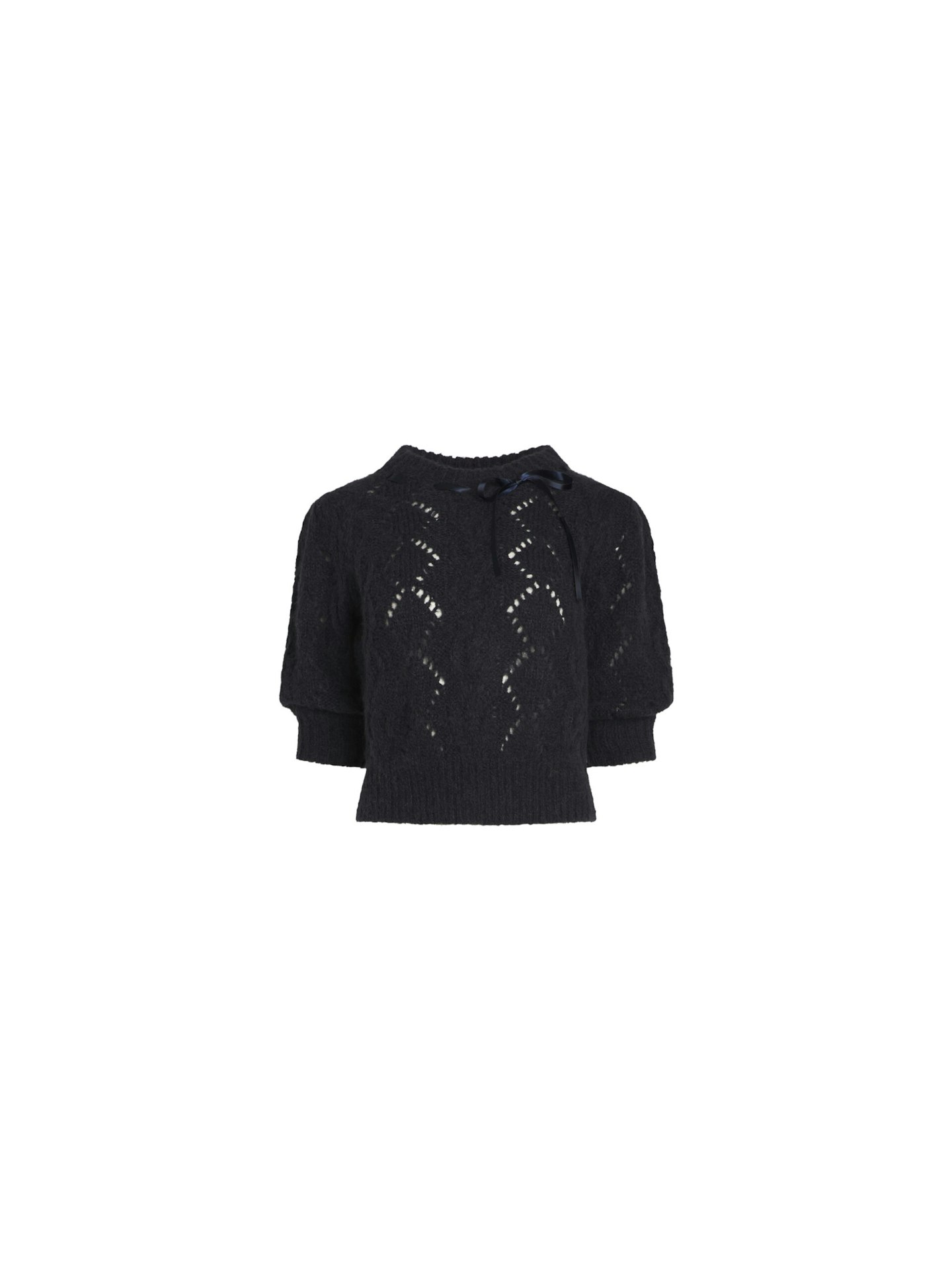 Shrimps x Reformation Hearts Cable Crew Navy