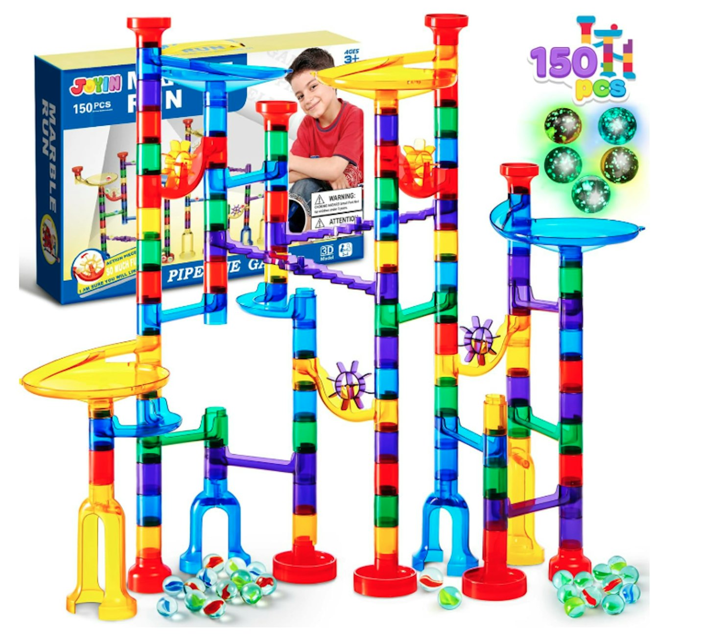 JOYIN 150 Pcs Marble Run Premium Set