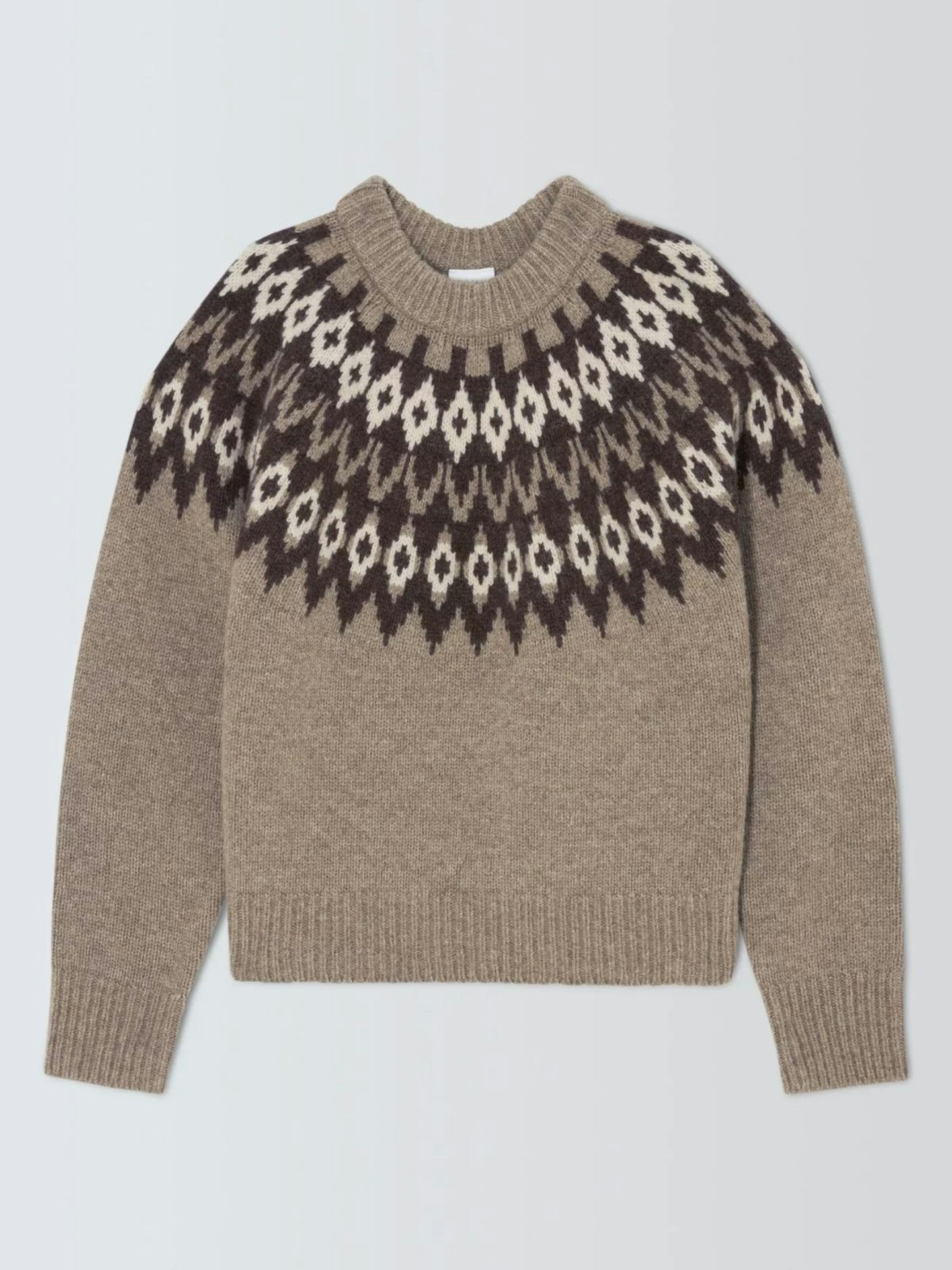 John Lewis, Fair Isle Wool Blend Knit Jumper