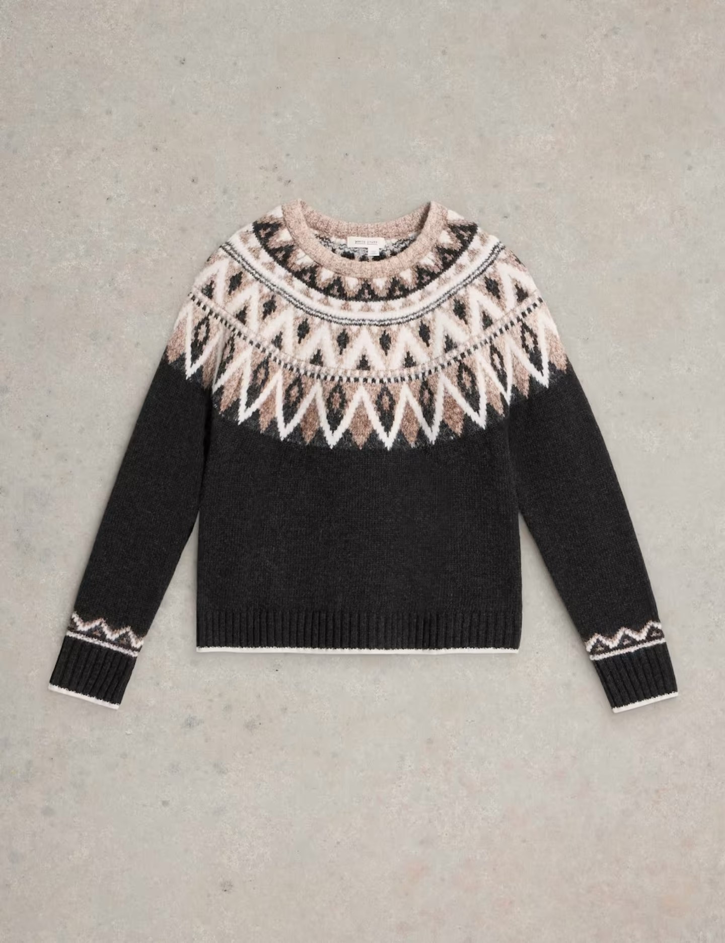 White Stuff, Lambswool Blend Fair Isle Crew Neck Jumper