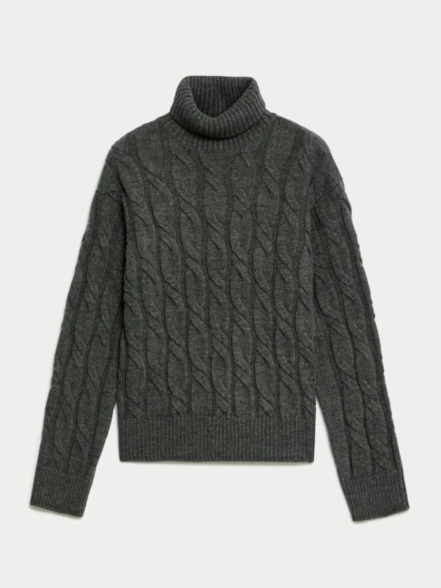 Cable Knit Roll Neck Jumper