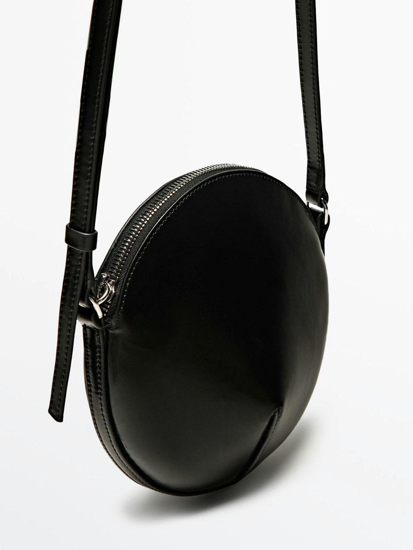 Massimo Dutti, Round Nappa Crossbody Bag