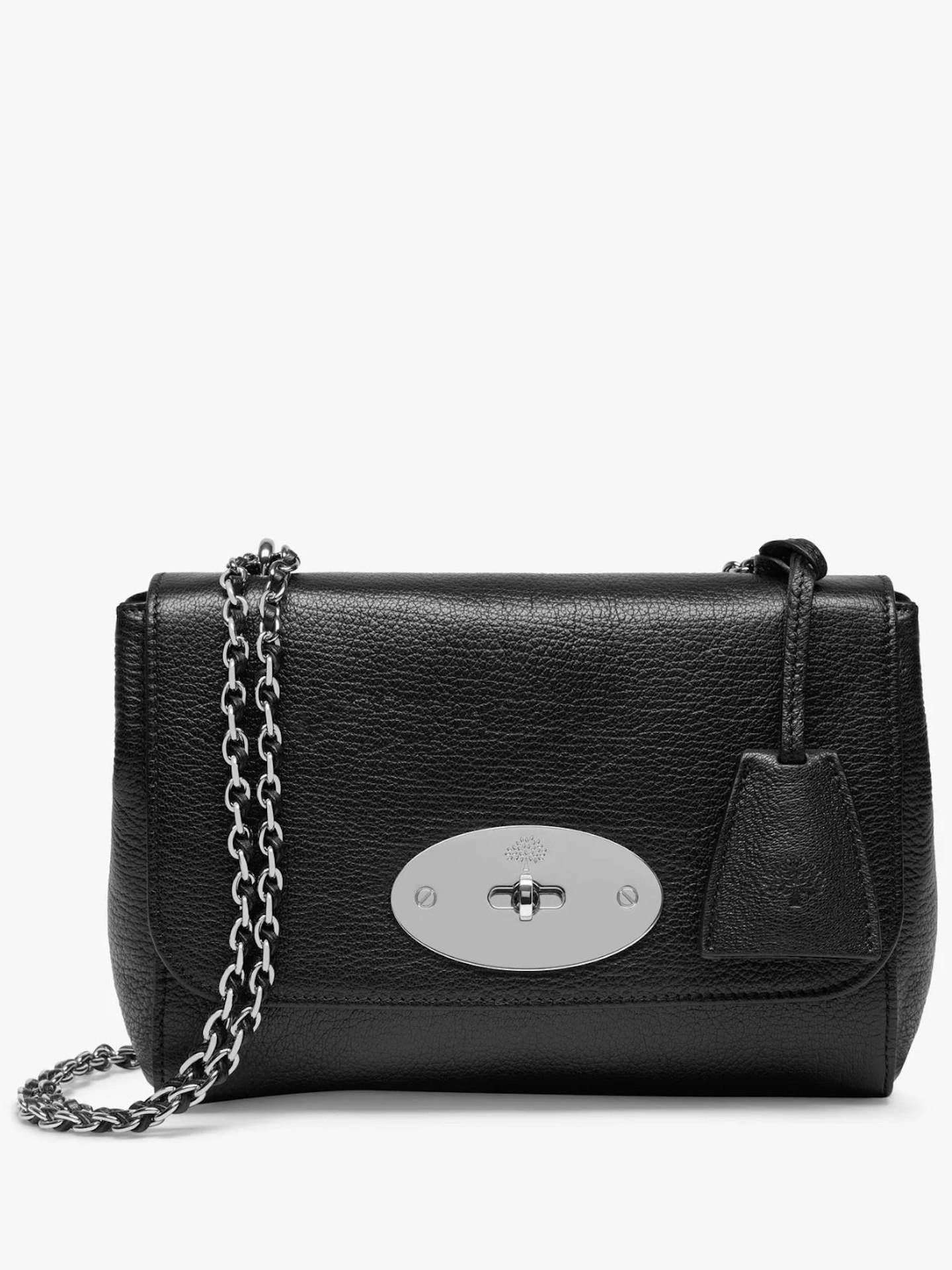 Medium Lily Glossy Goat Leather Shoulder Bag