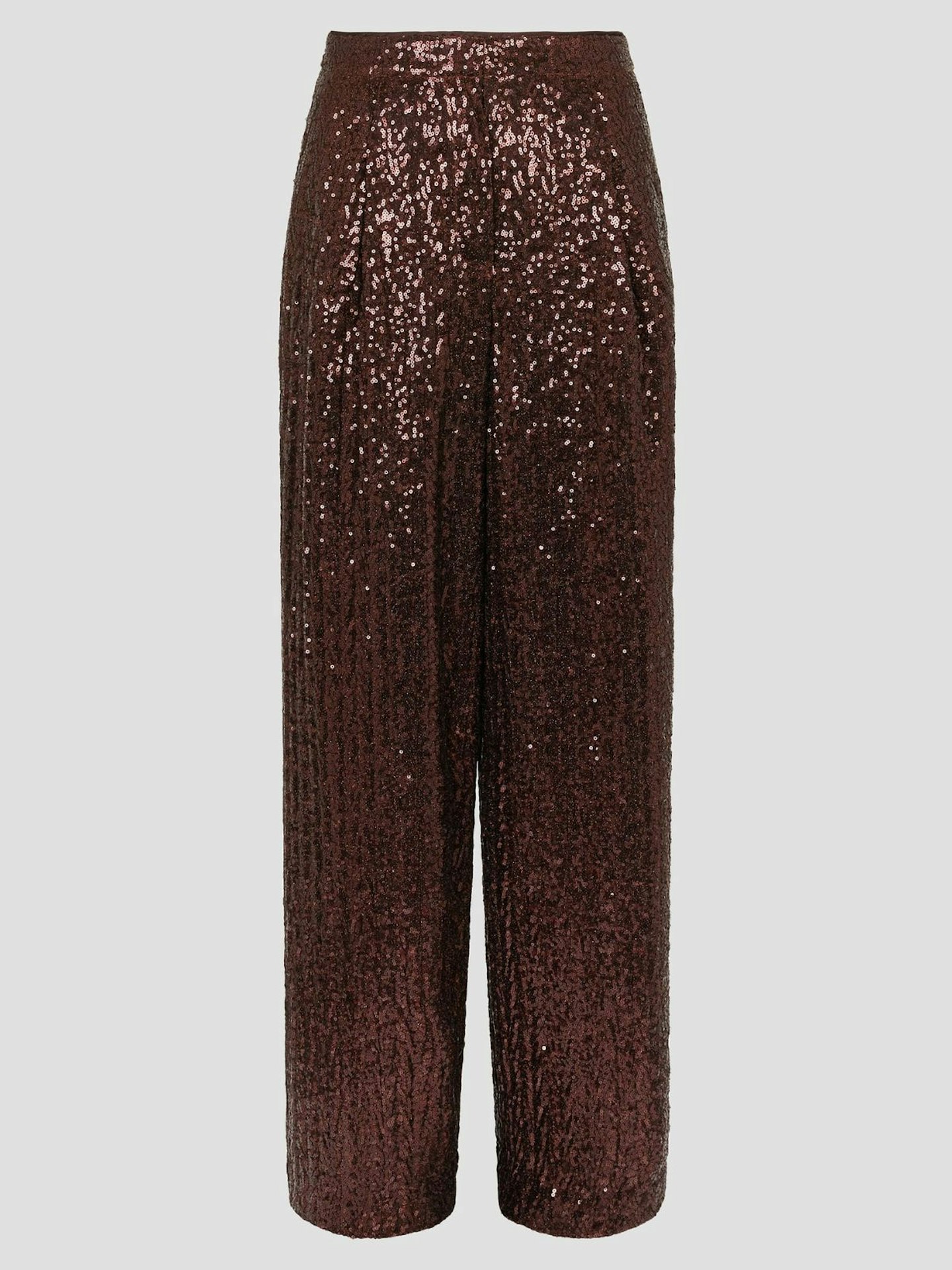 Monsoon x Sarah Corbett-Winder Wide Leg Sequin Trousers Bronze