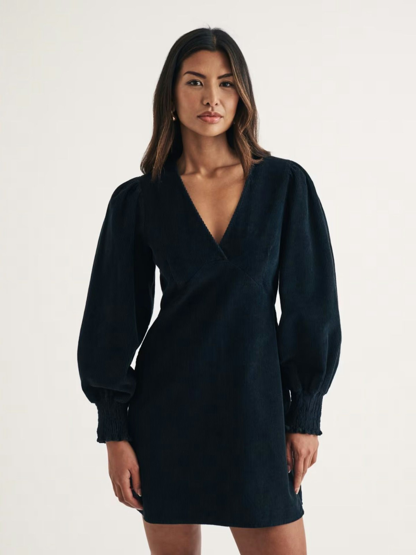 Nobody's Child, Cord V-Neck Mini Tailored Dress