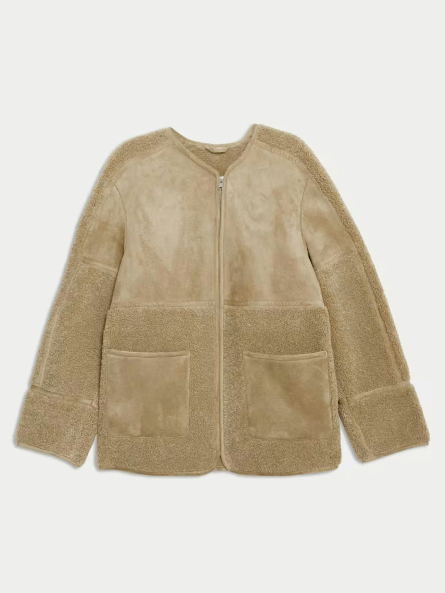 Per Una Faux Shearling Textured Jacket