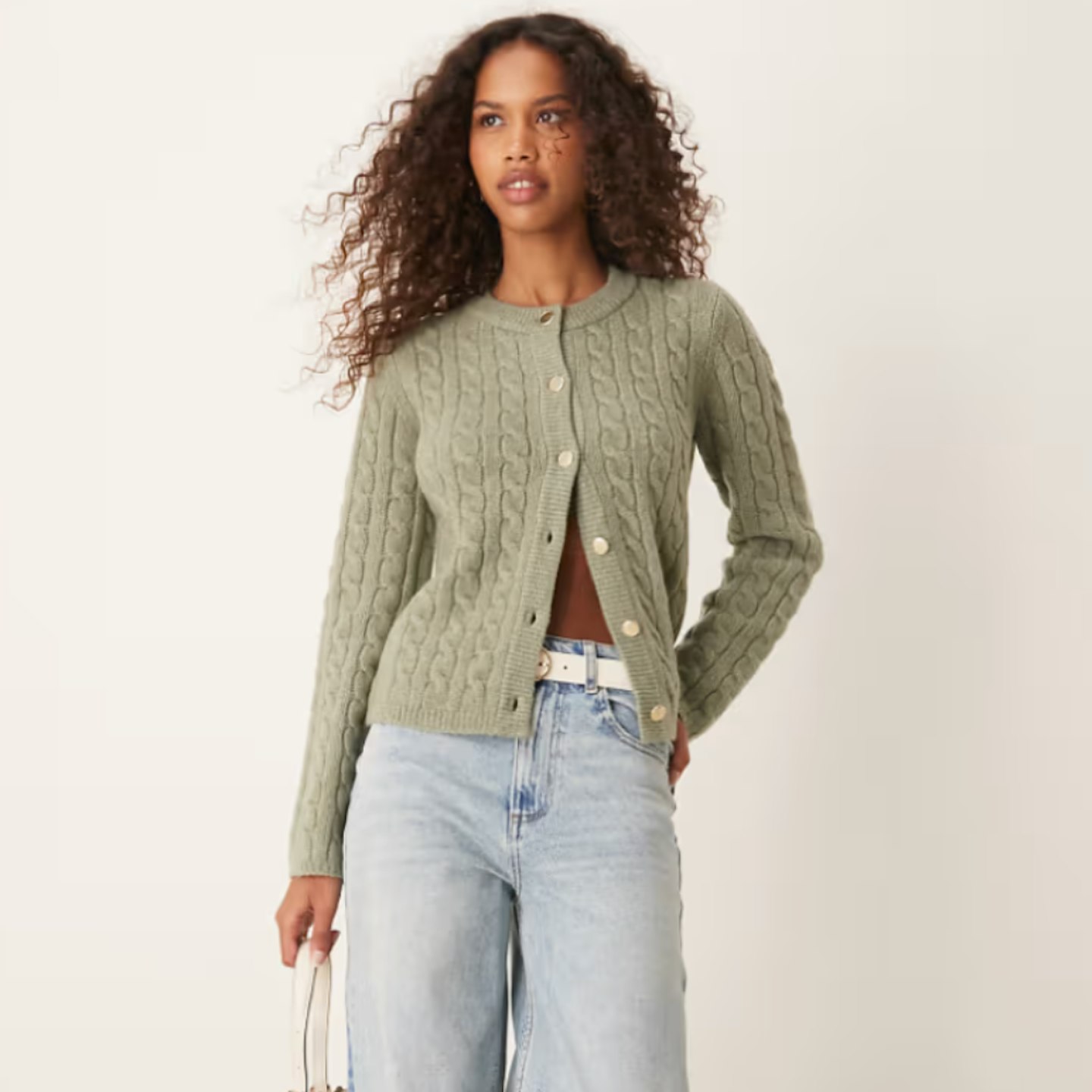 abercrombie & fitch green cardigan