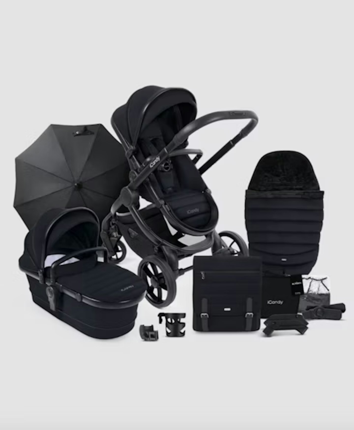 Peach 7 Black Edition Pushchair and Carrycot - Complete Bundle