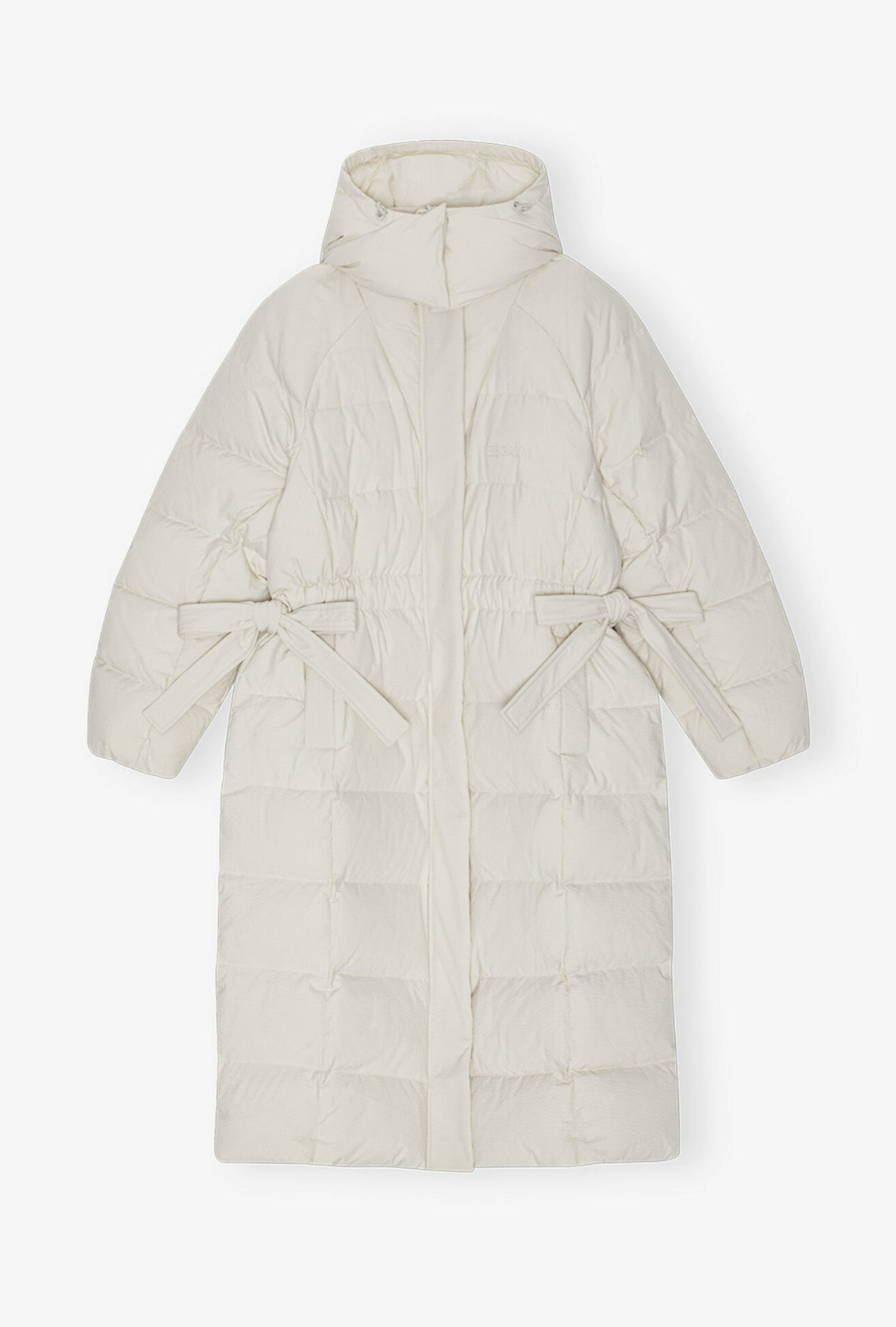 Ganni white puffer coat