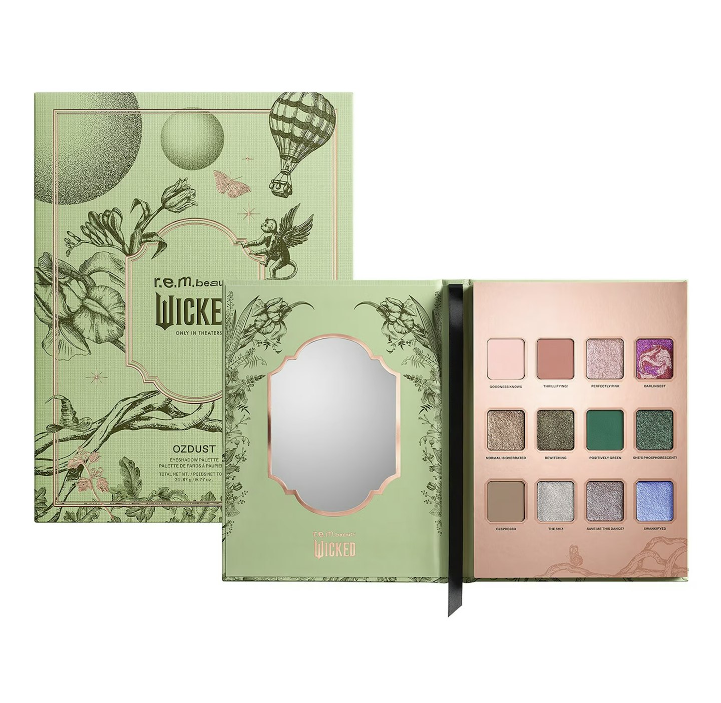 rem beauty wicked green eyeshadow palette