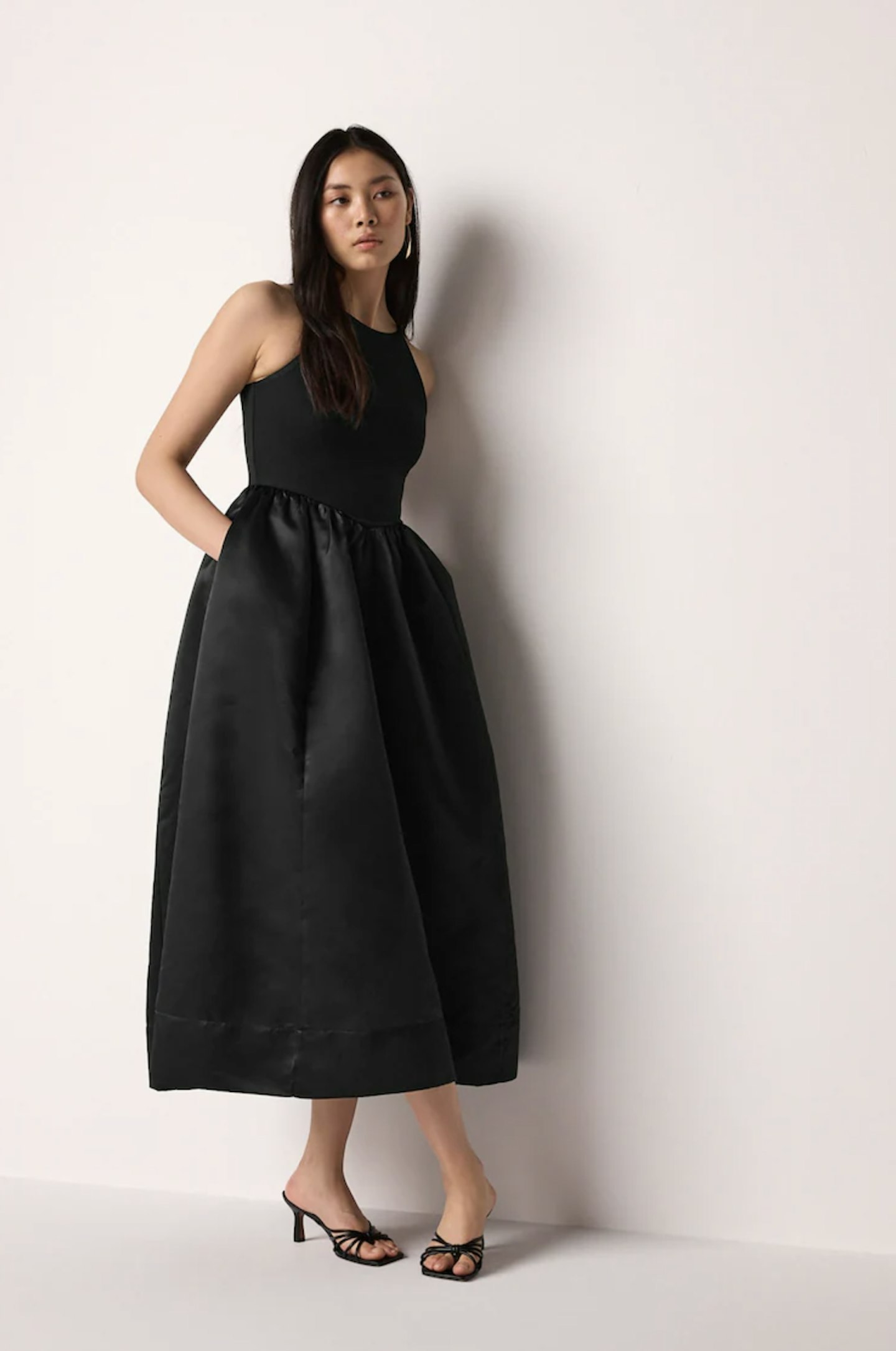 Next black midi dress