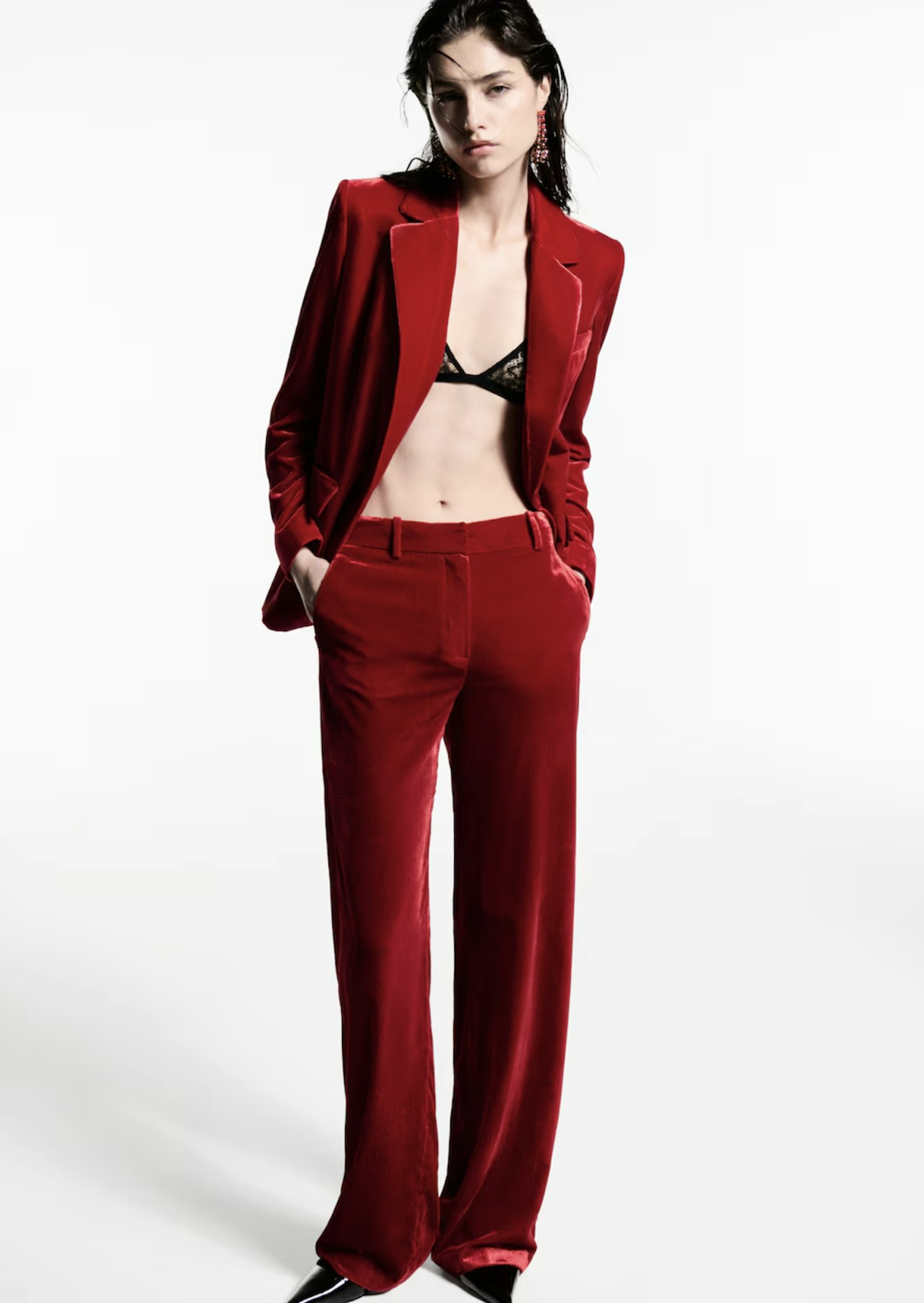 red velvet suit