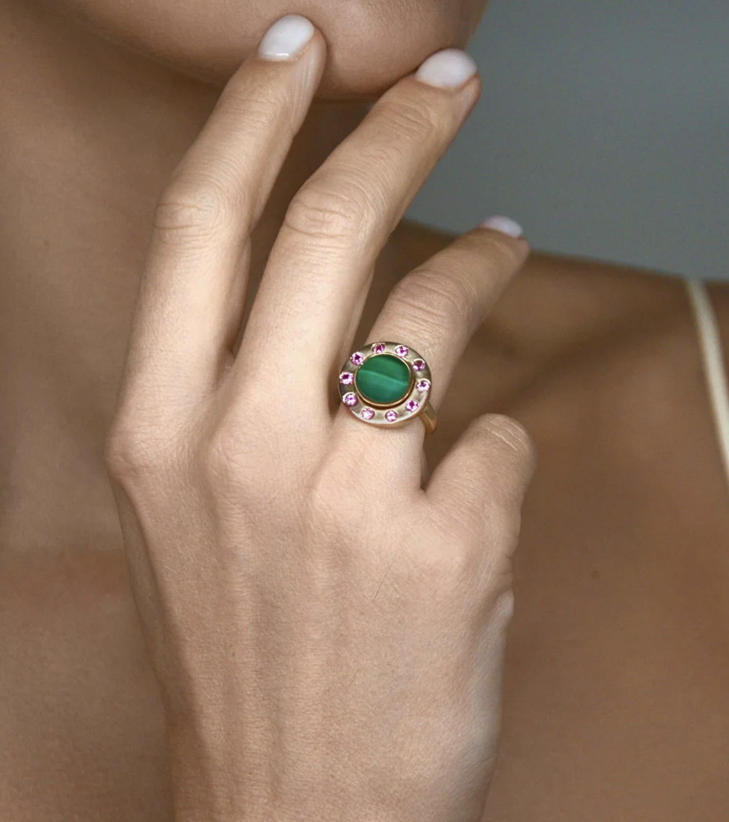 green malachite ring