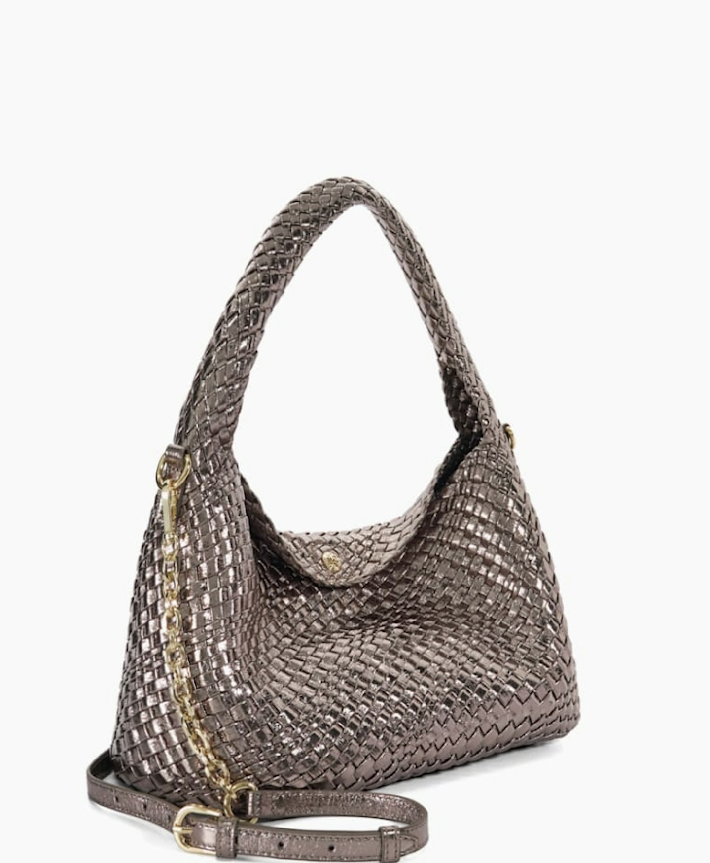 Dune woven silver bag