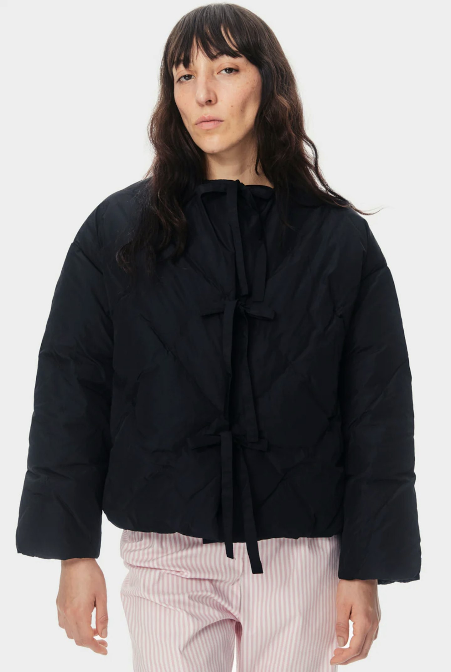 Sleeper black quilted jacket