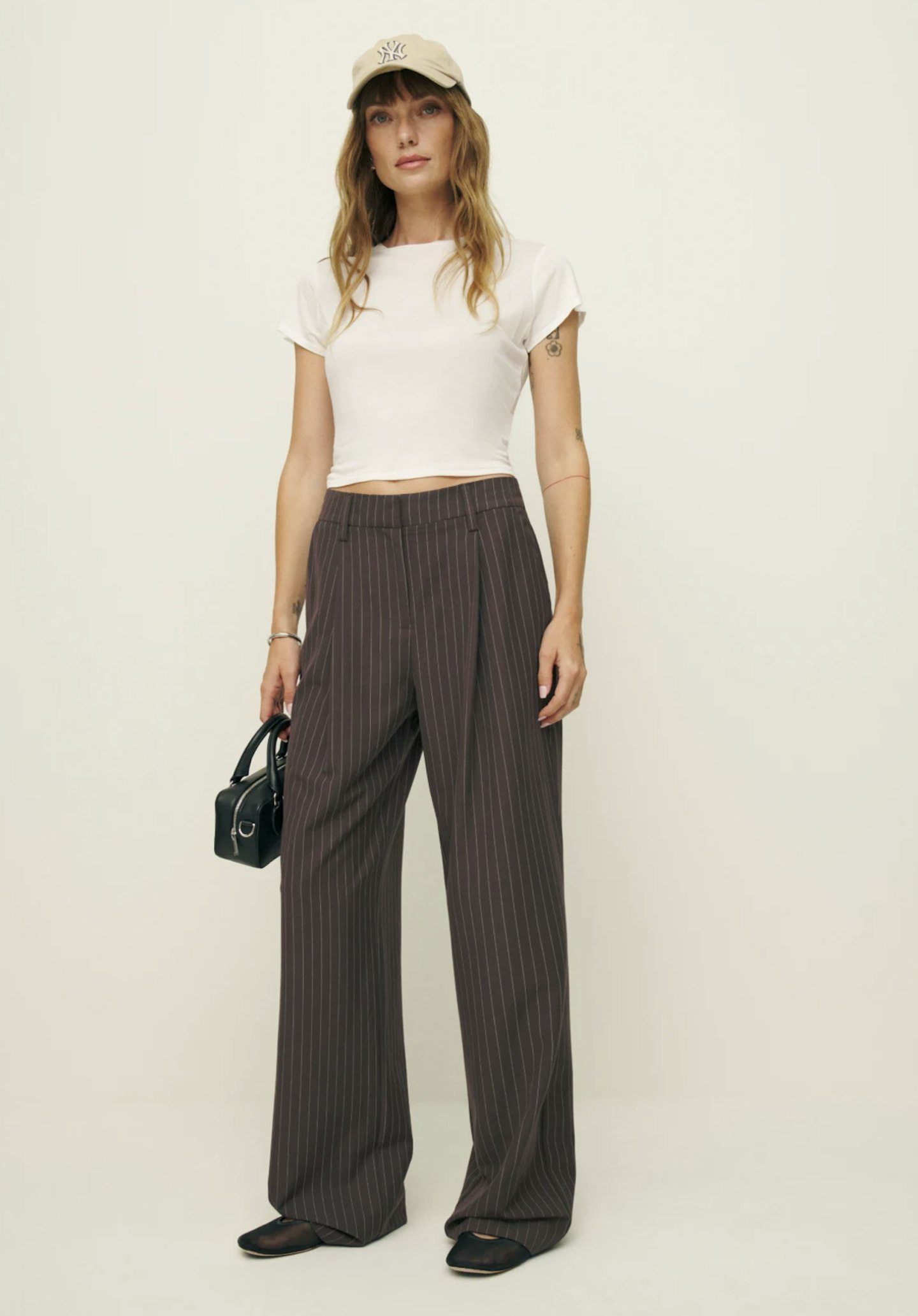 Reformation striped trousers