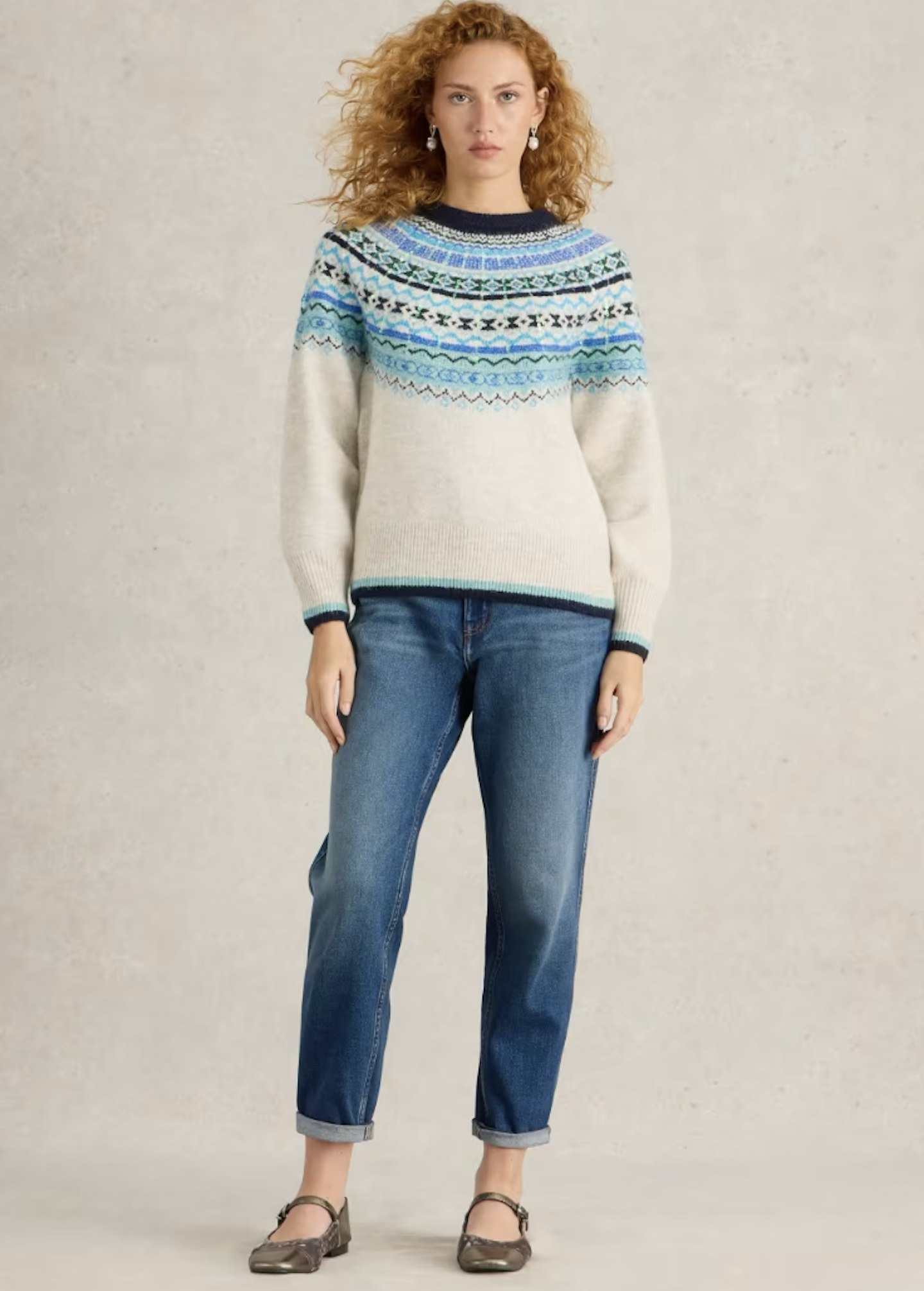 white stuff fair isle knit jumper