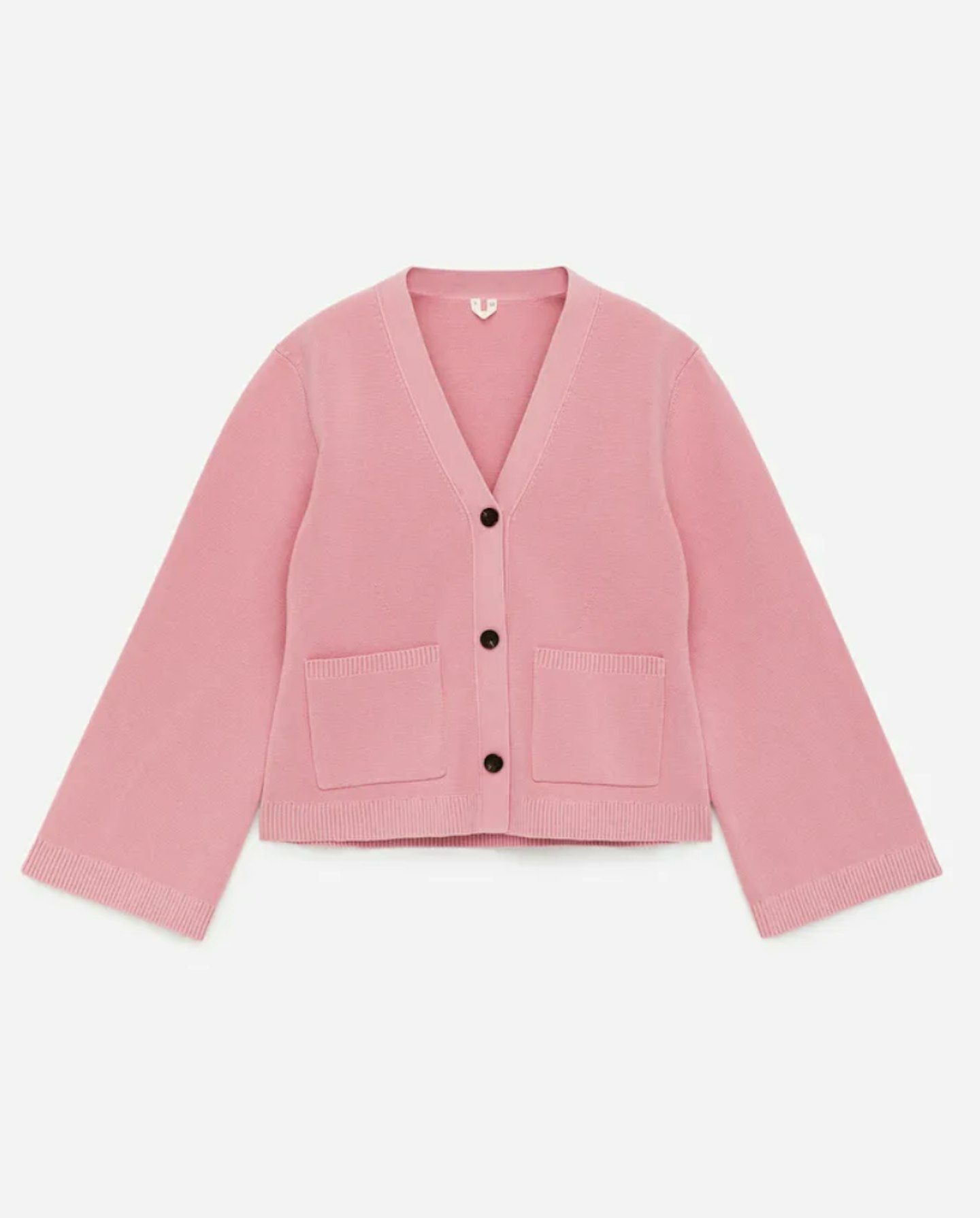 Arket, Cotton Cardigan In Pink