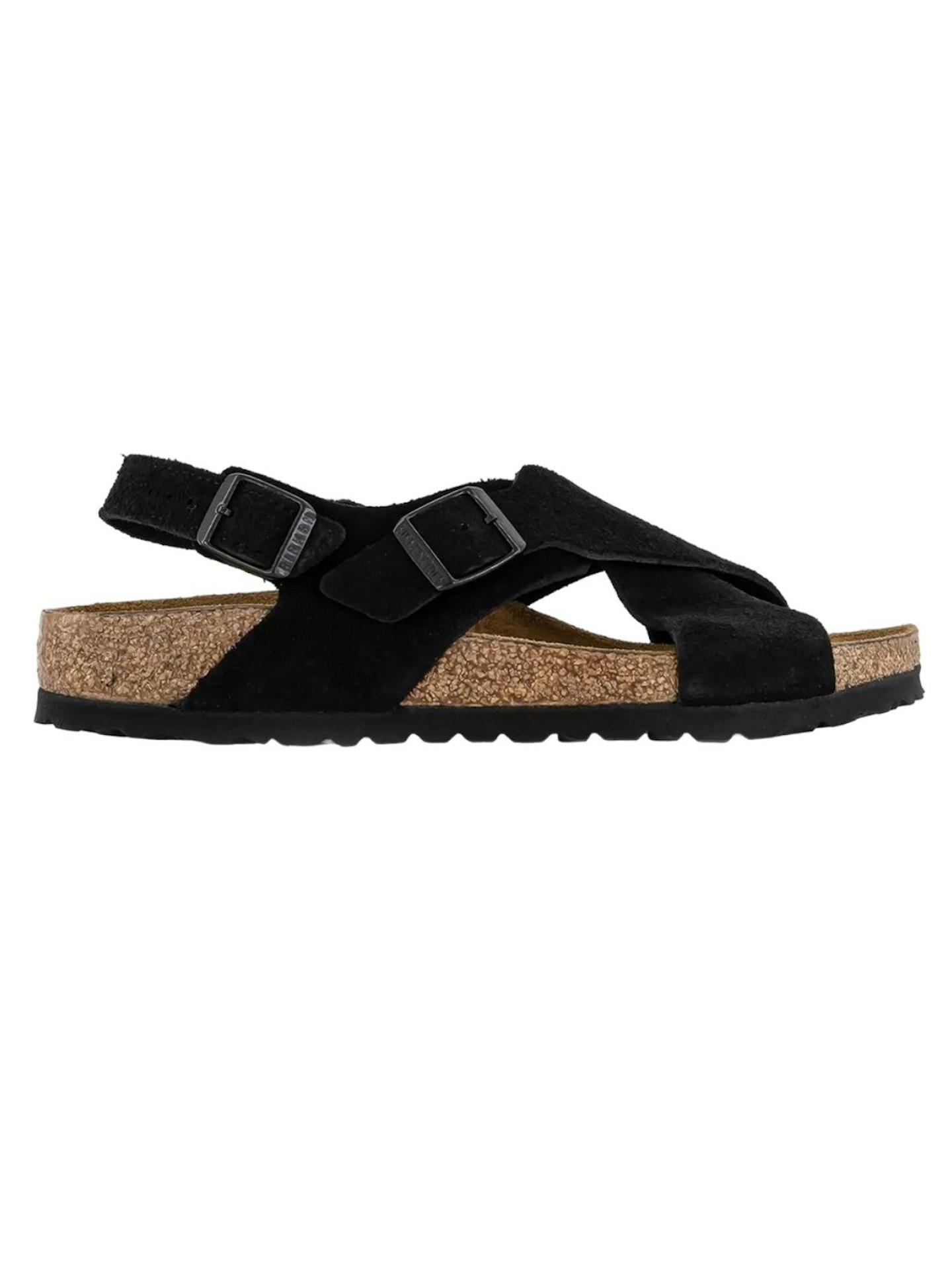 Tulum Cross Sandals - Black Suede