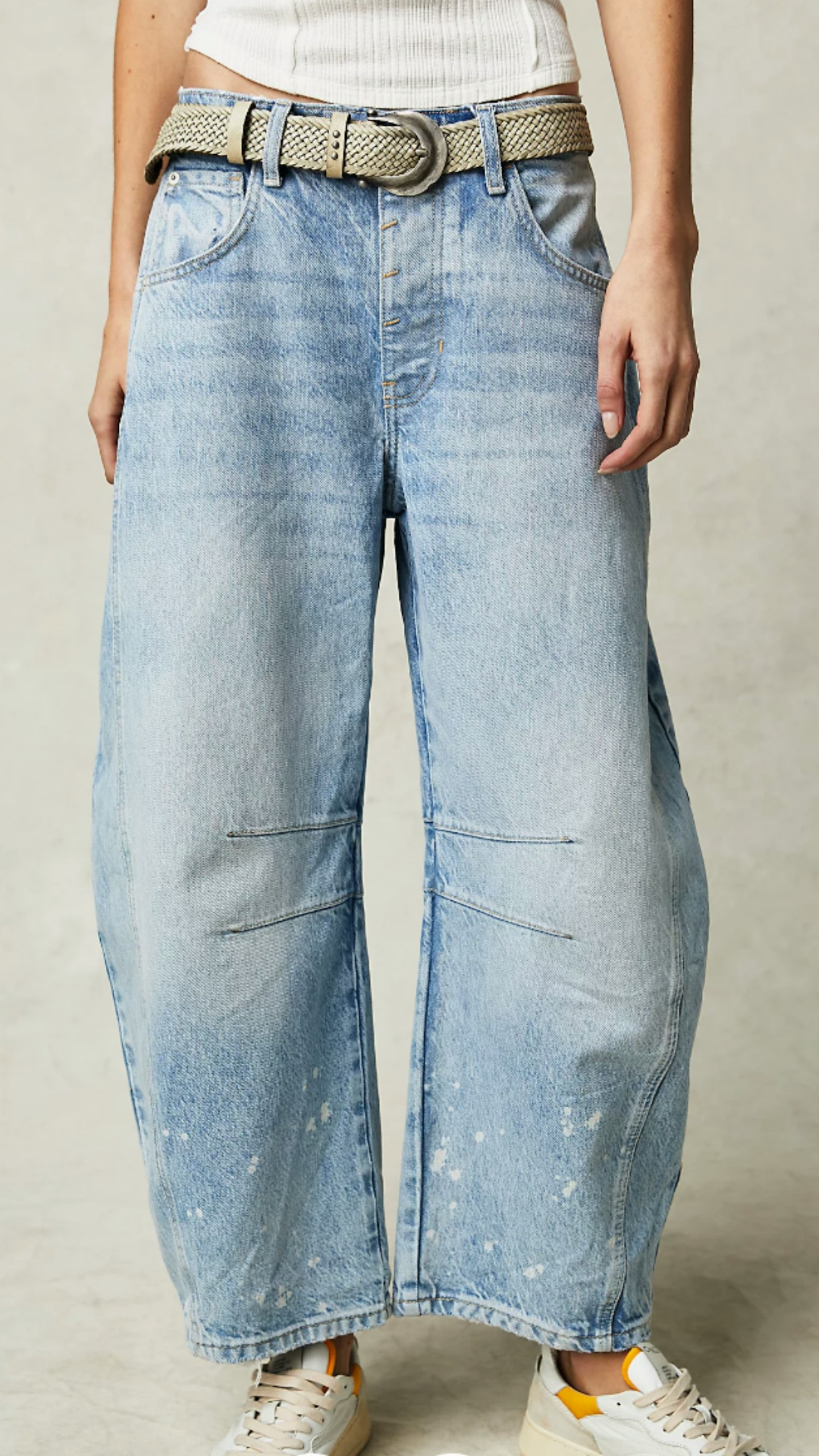 We The Free Good Luck Mid-Rise Barrel Jeans