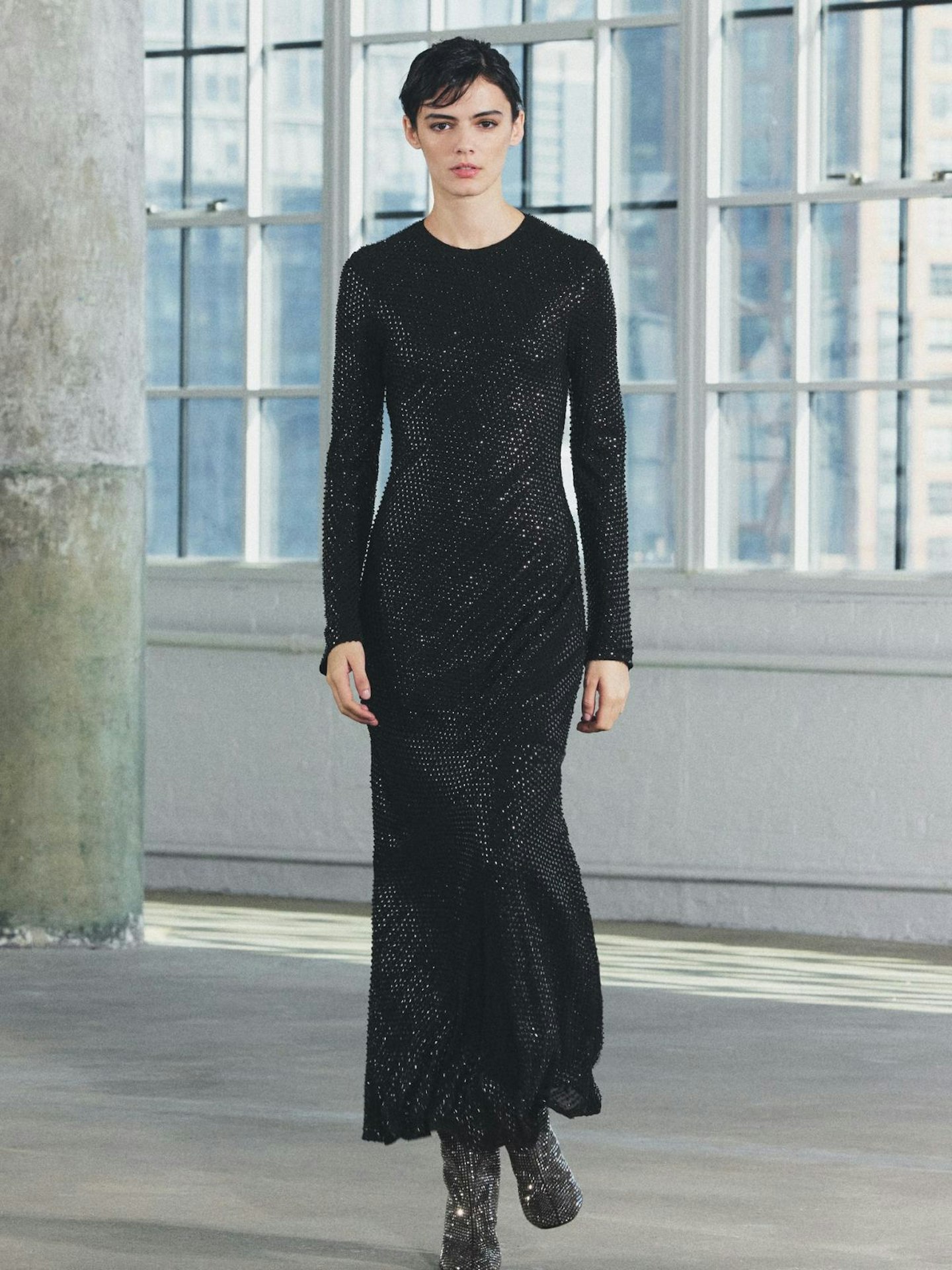 Zara, Long Sequined Dress