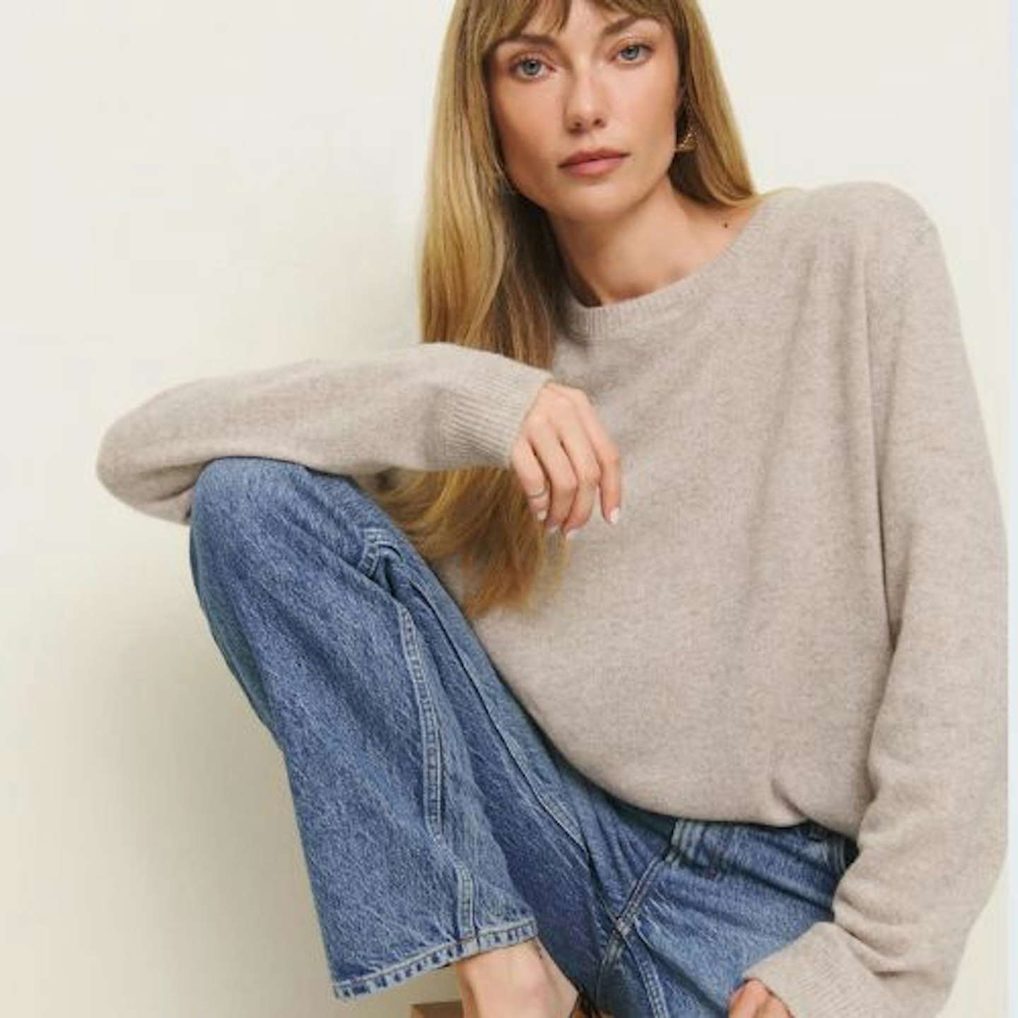 Cashmere Boyfriend Sweater Barley