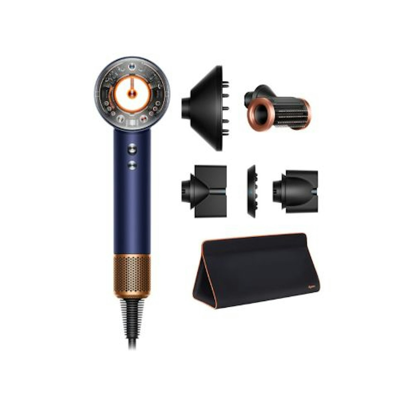 Dyson Supersonic Nural™ Hair Dryer Straight To Wavy In Prussian Blue And Rich Copper