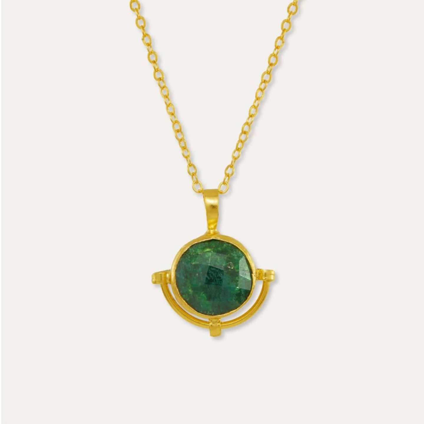 Domna Emerald Pendant Necklace