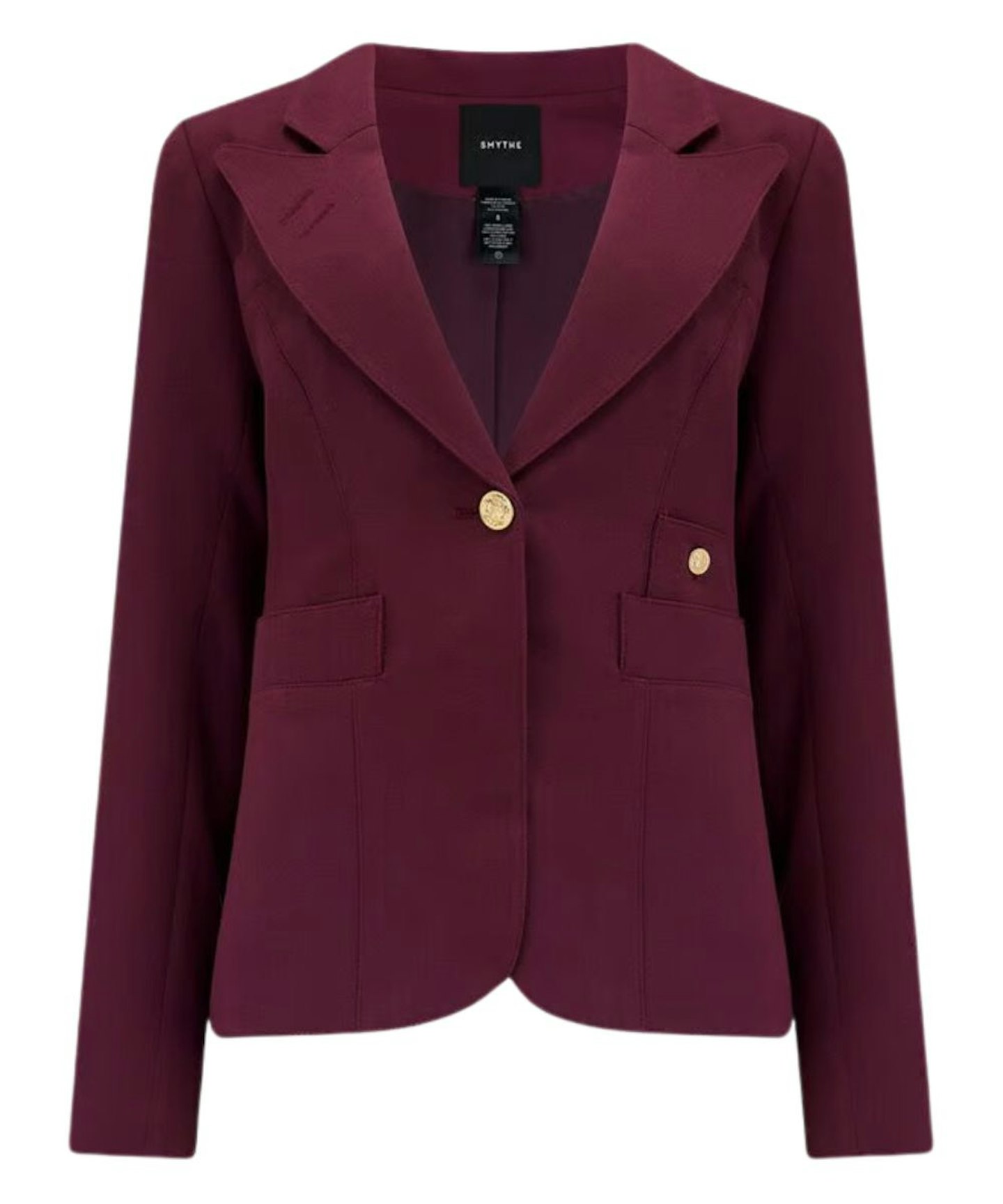 Smythe Classic Duchess Blazer In Plum