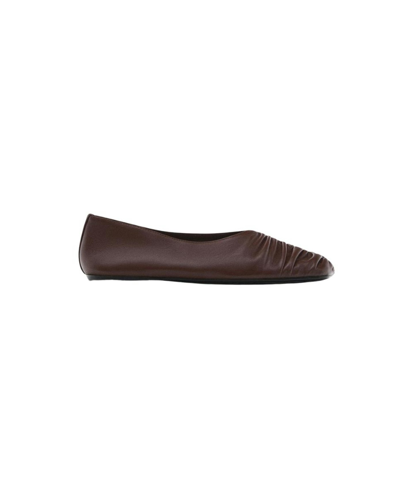 Massimo Dutti Gathered Ballet Flats