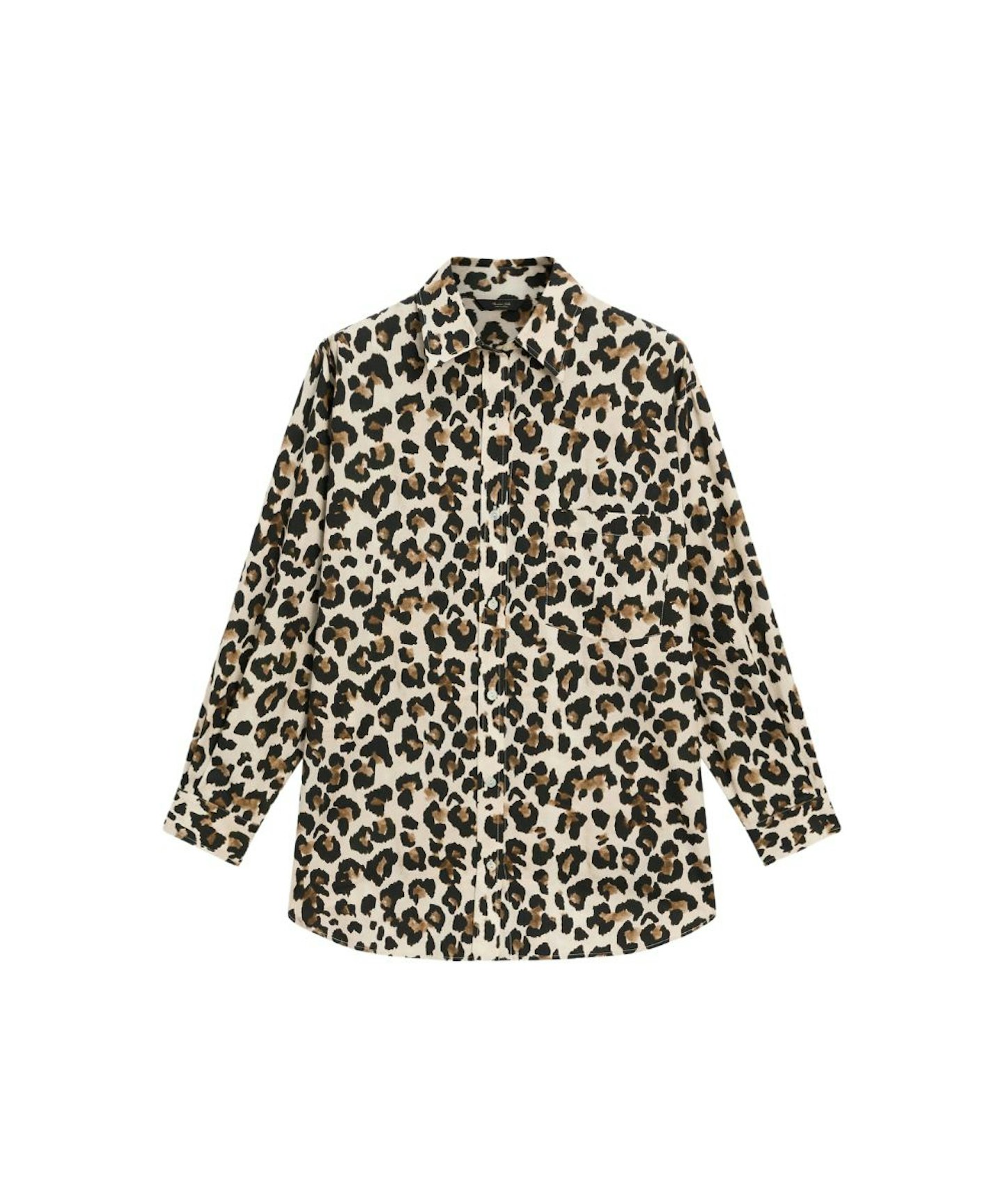 Massimo Dutti Animal Print Poplin Shirt