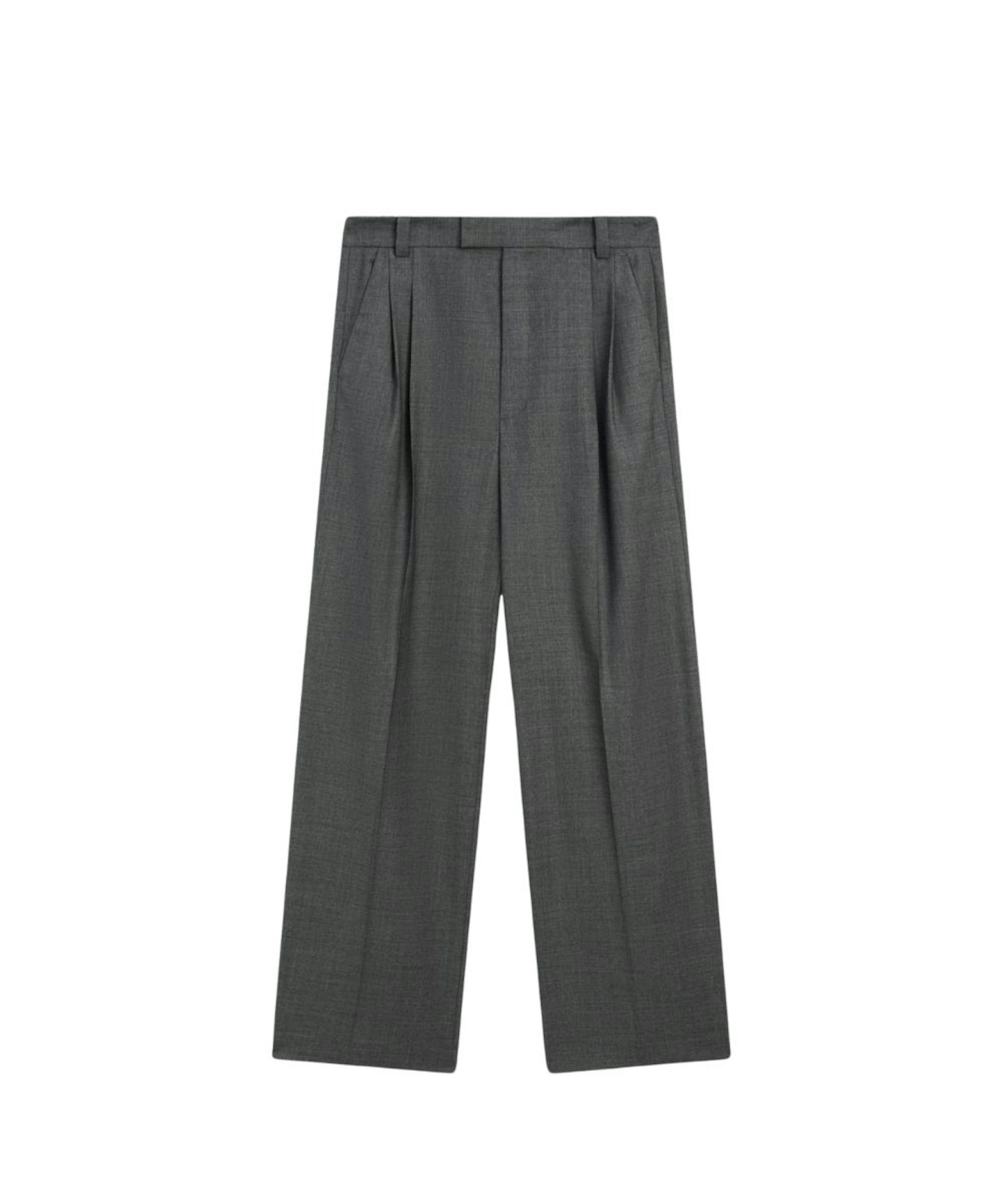 Massimo Dutti Straight-Leg Pleated Trousers