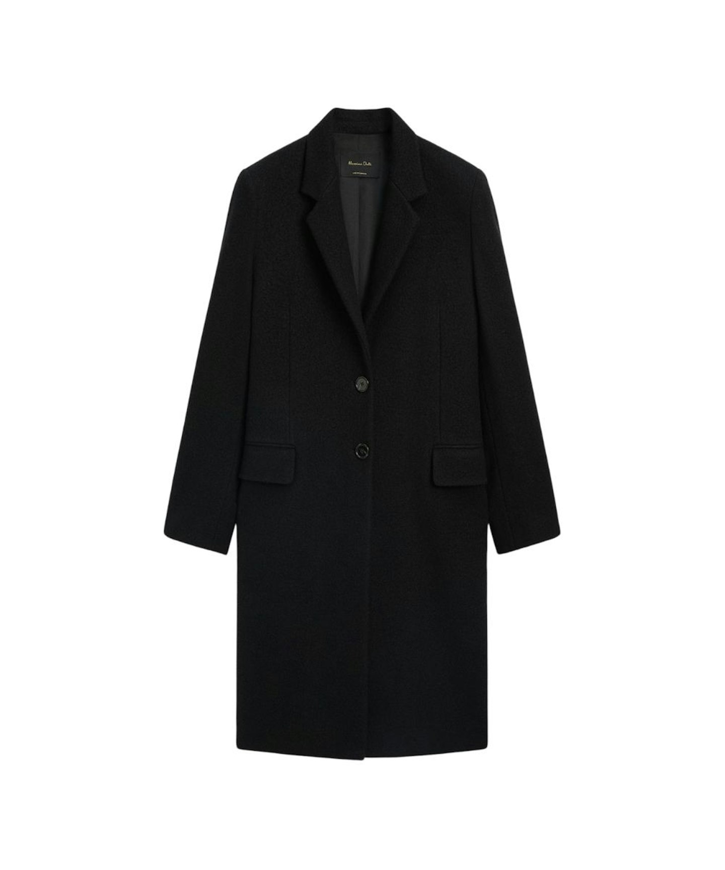 Massimo Dutti Textured Wool Blend Coat