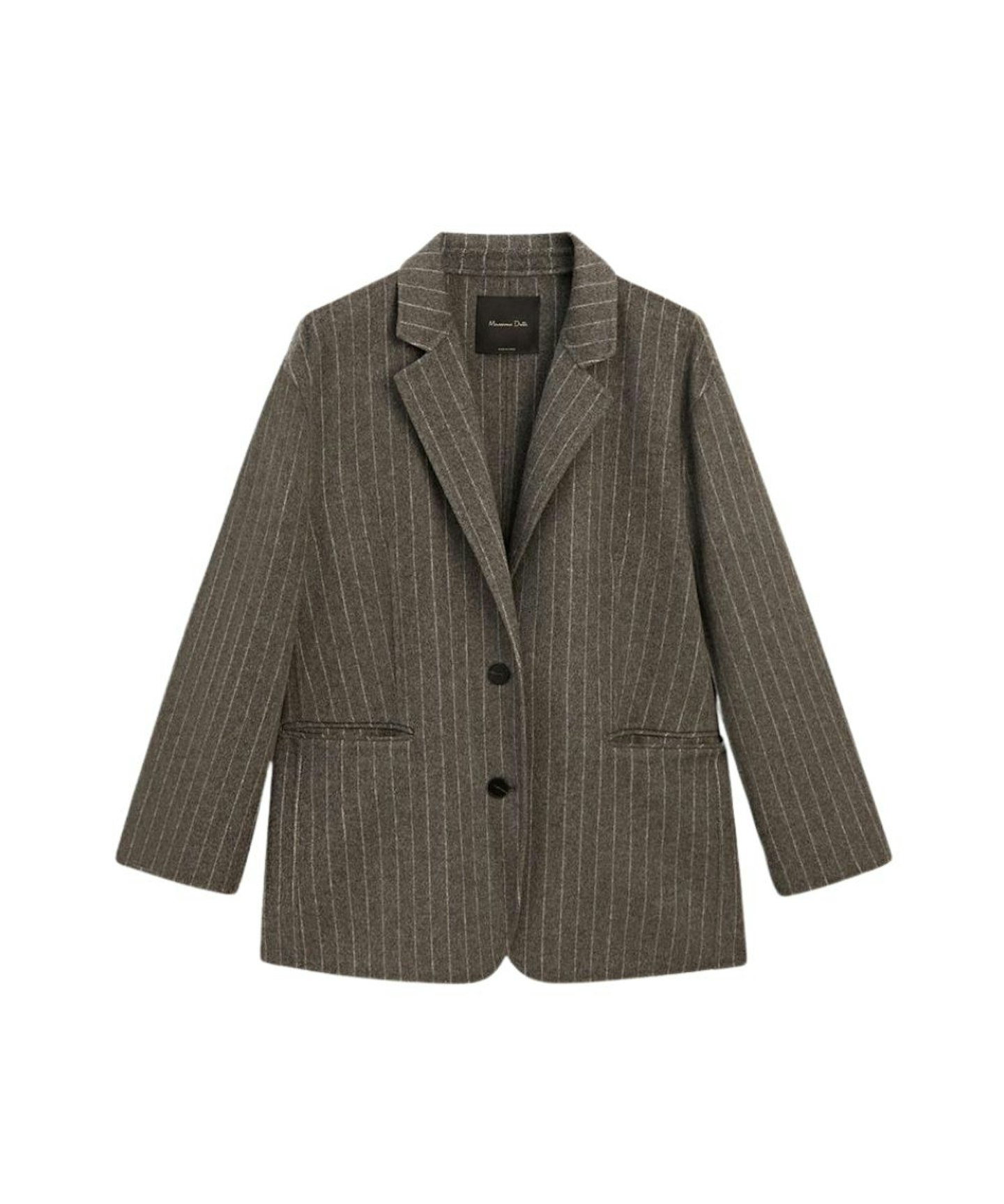 Massimo Dutti Wool Blend Pinstripe Blazer