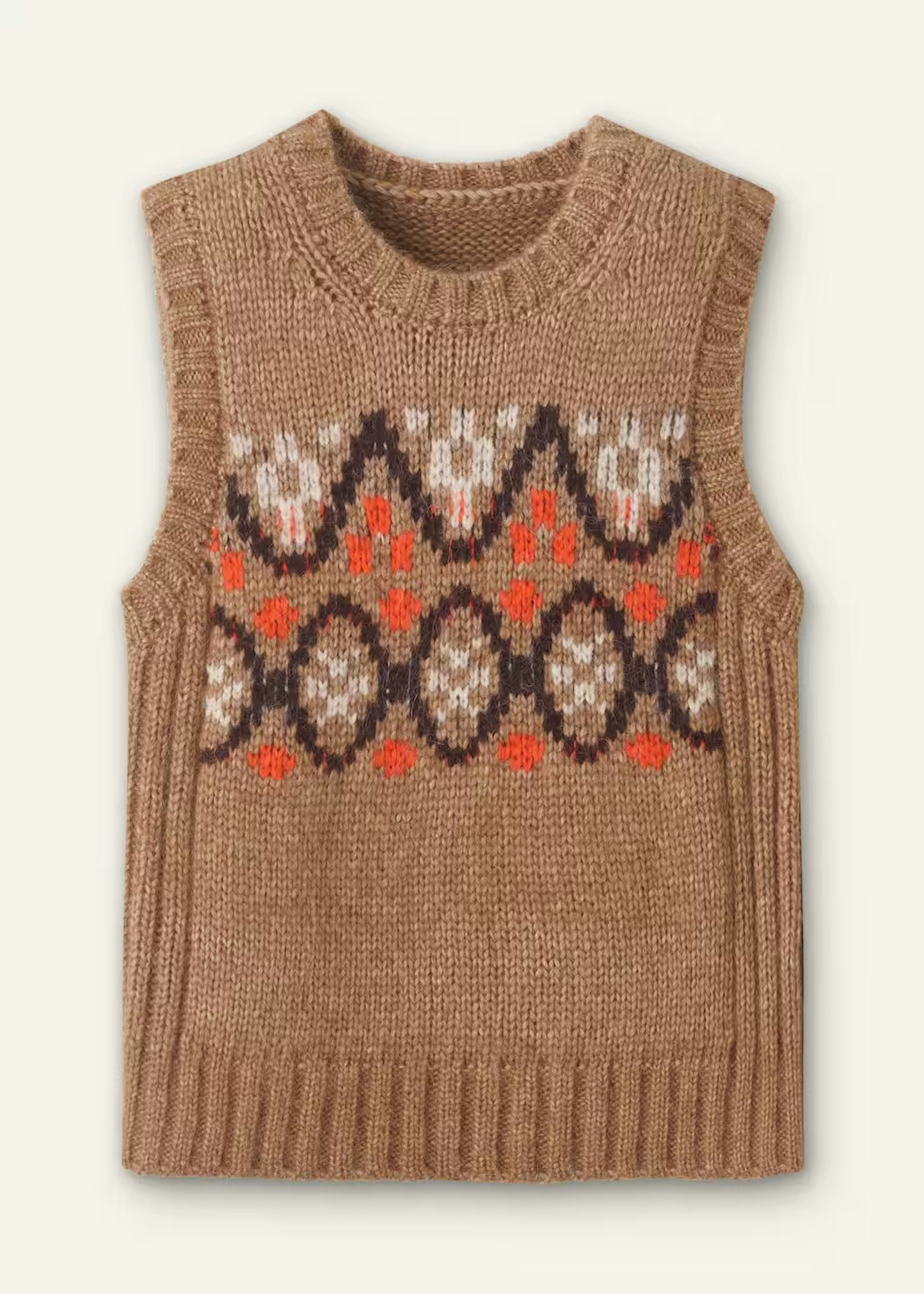 Alpaca Cotton Jacquard Vest