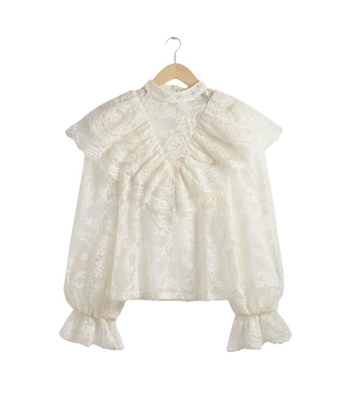 & Other Stories Ruffled Lace Blouse